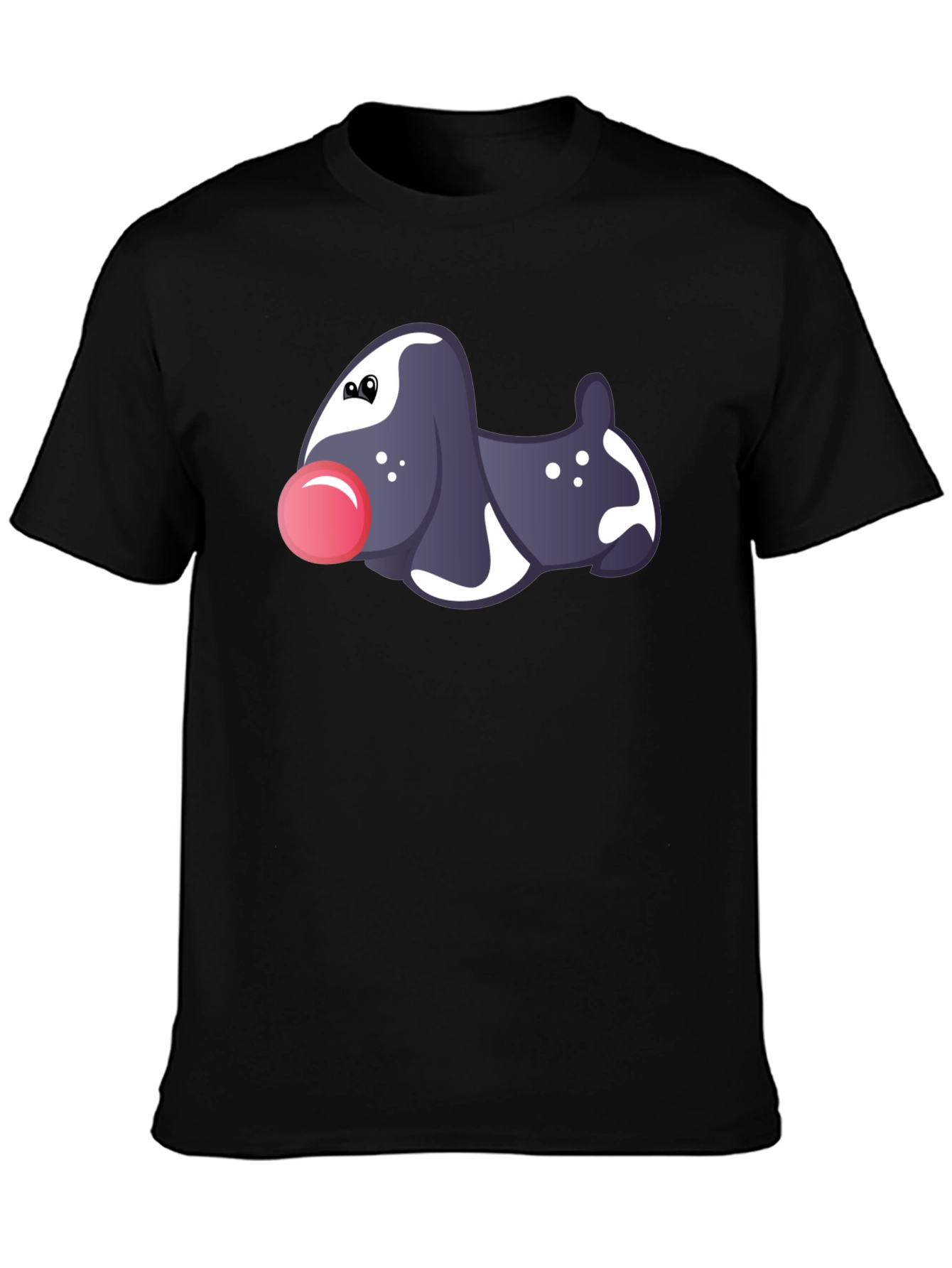 Black Novelty Dog Graphic Black T-Shirt view 3