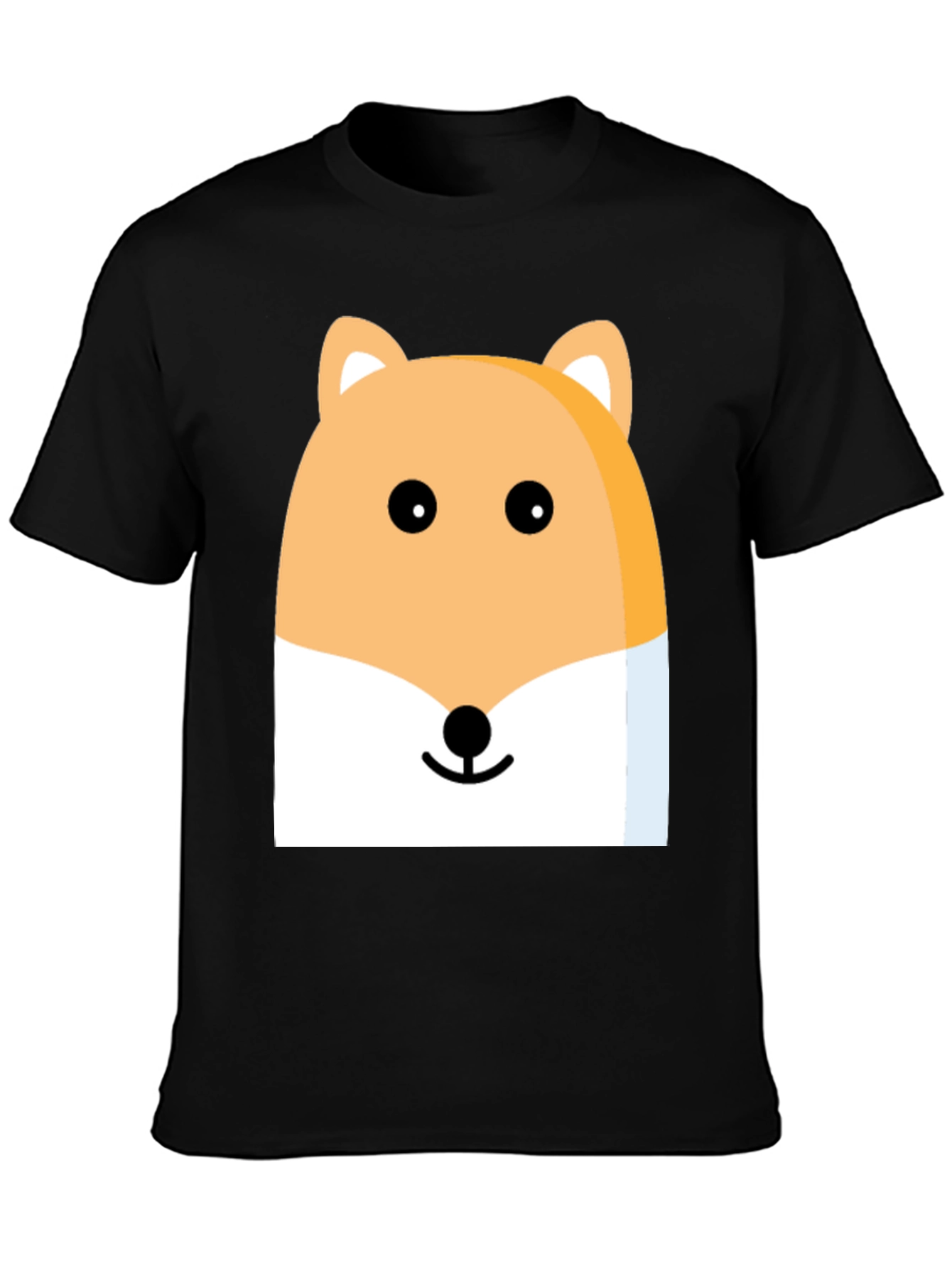 Black Cute Cartoon Animal Graphic Tee view 3