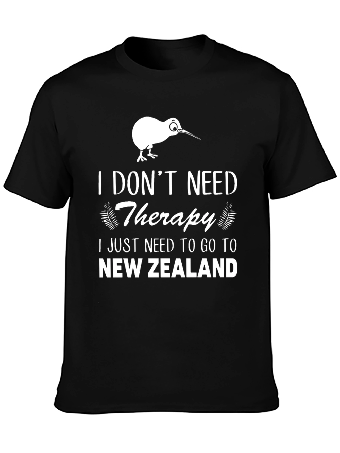Black New Zealand Therapy T-Shirt view 3