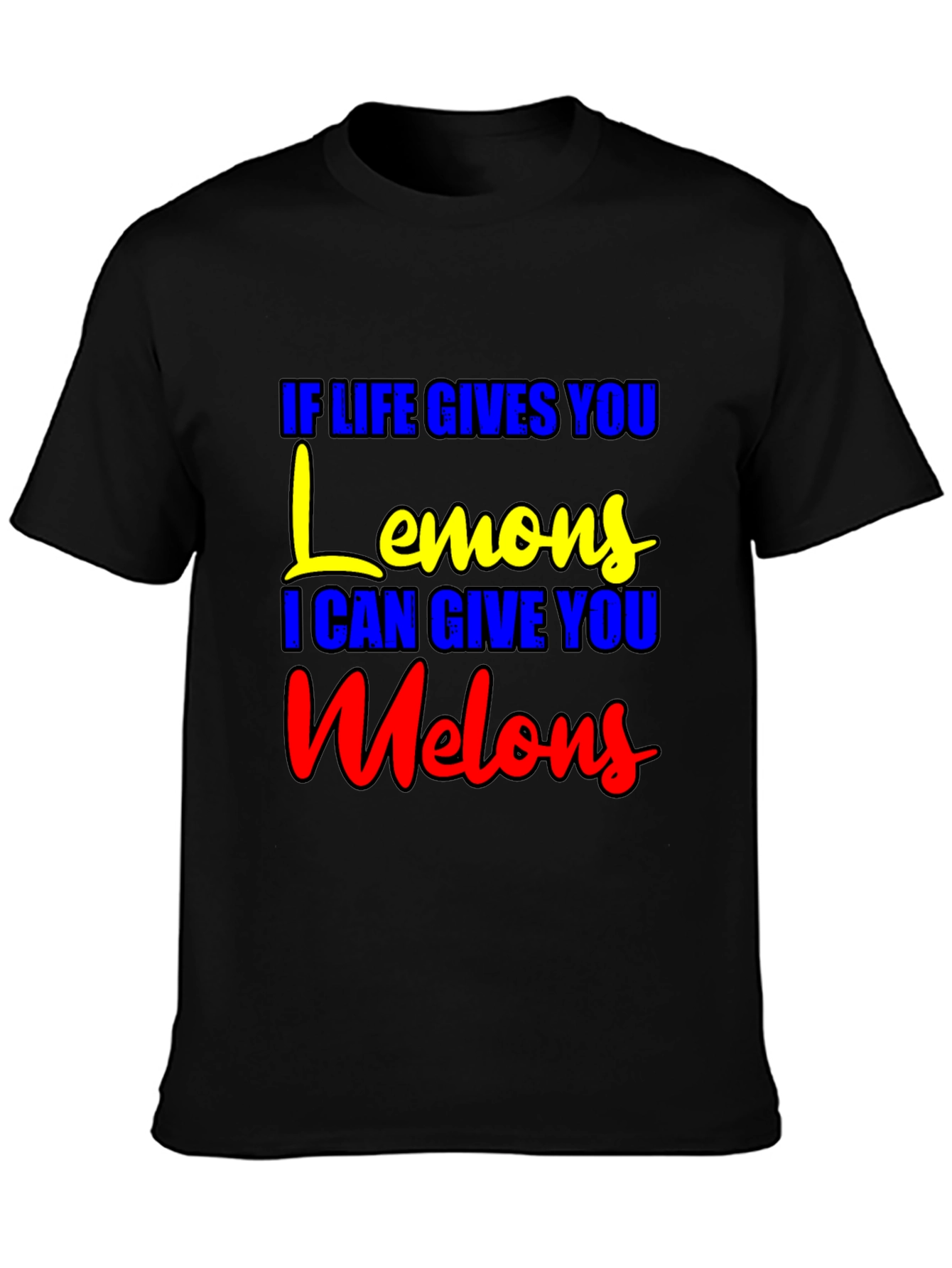 Black Life Gives You Lemons, Melons T-Shirt - Funny Graphic Tee view 3