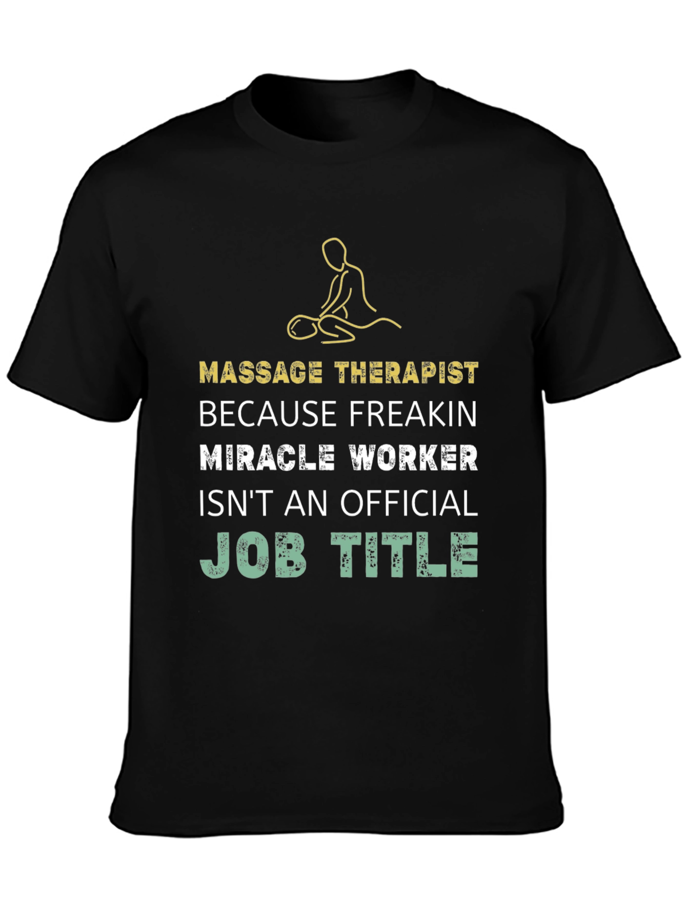 Black Massage Therapist Graphic Tee view 3