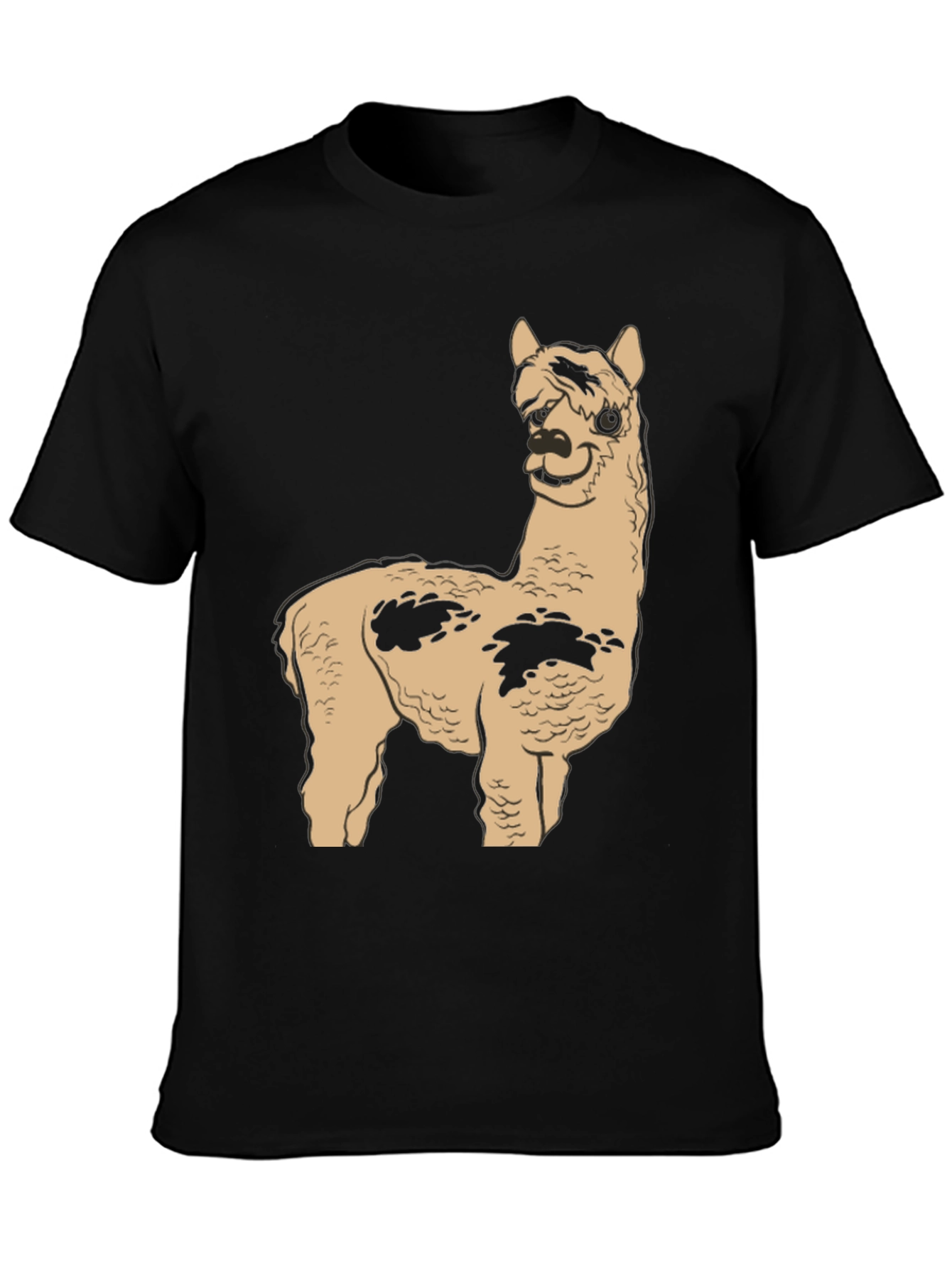 Black Alpaca Graphic Tee - Casual Comfort view 3