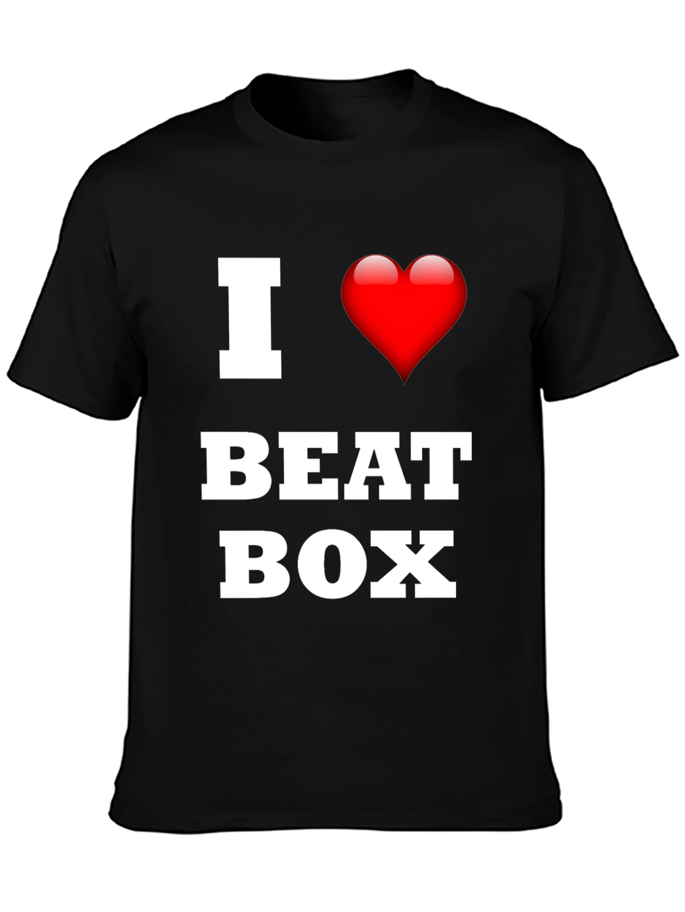 Black I Love Beat Box Black T-Shirt view 3