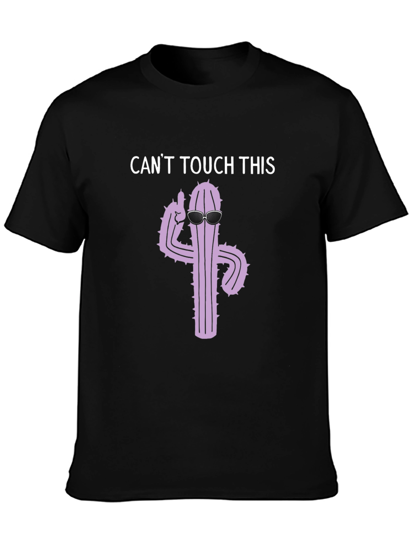 Black Can't Touch This Cactus Graphic T-Shirt view 3