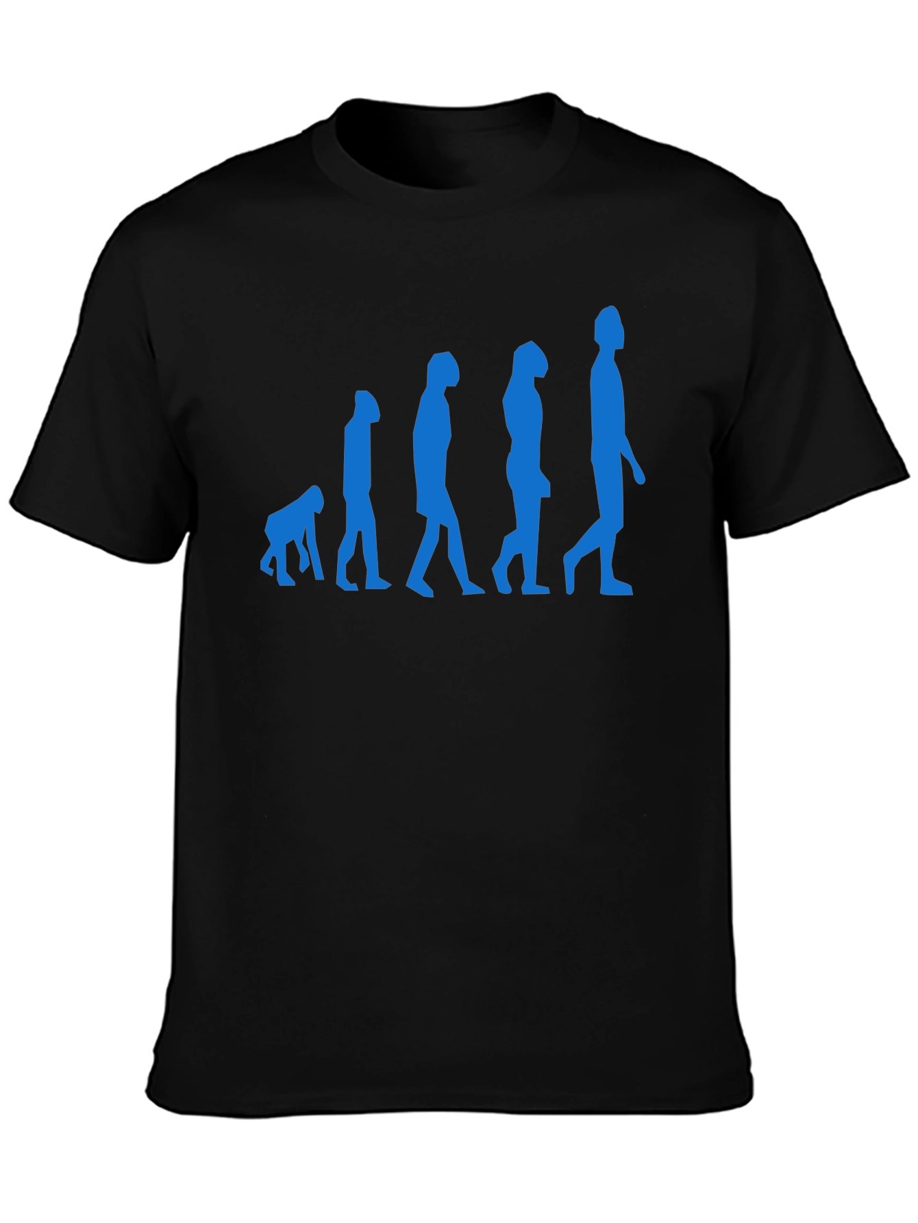 Black Evolution of Man Black Graphic Tee view 3