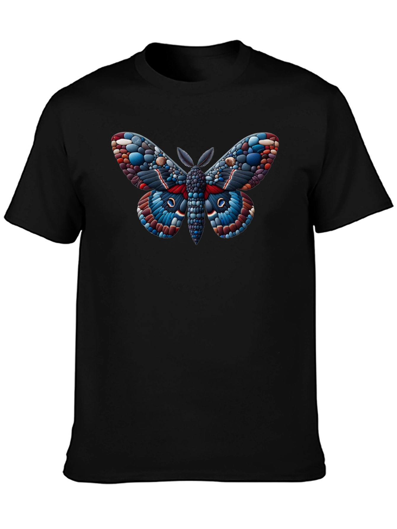 Moth Graphic Black T-Shirt - Unique Insect Design - 3
