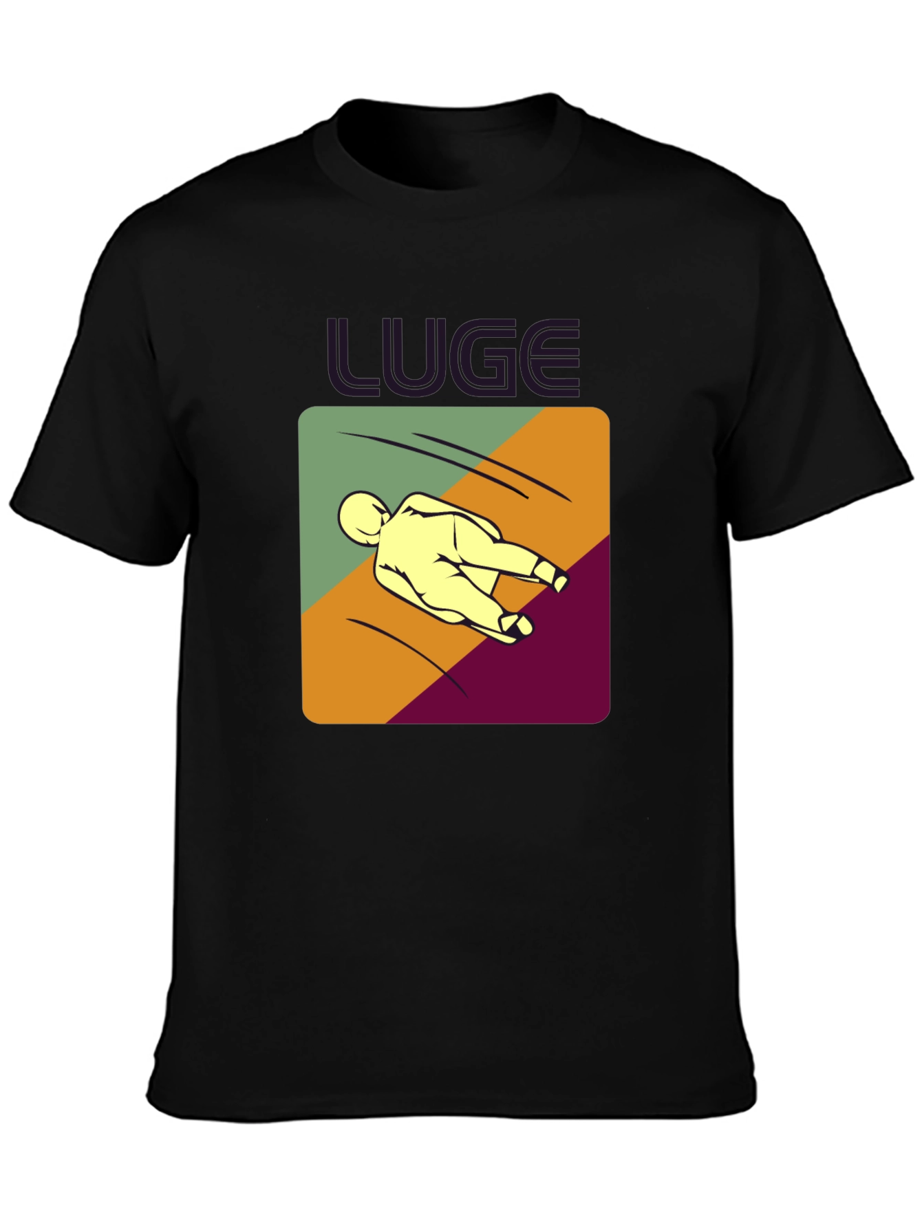 Black Luge Graphic T-Shirt - Cool Sportswear view 3