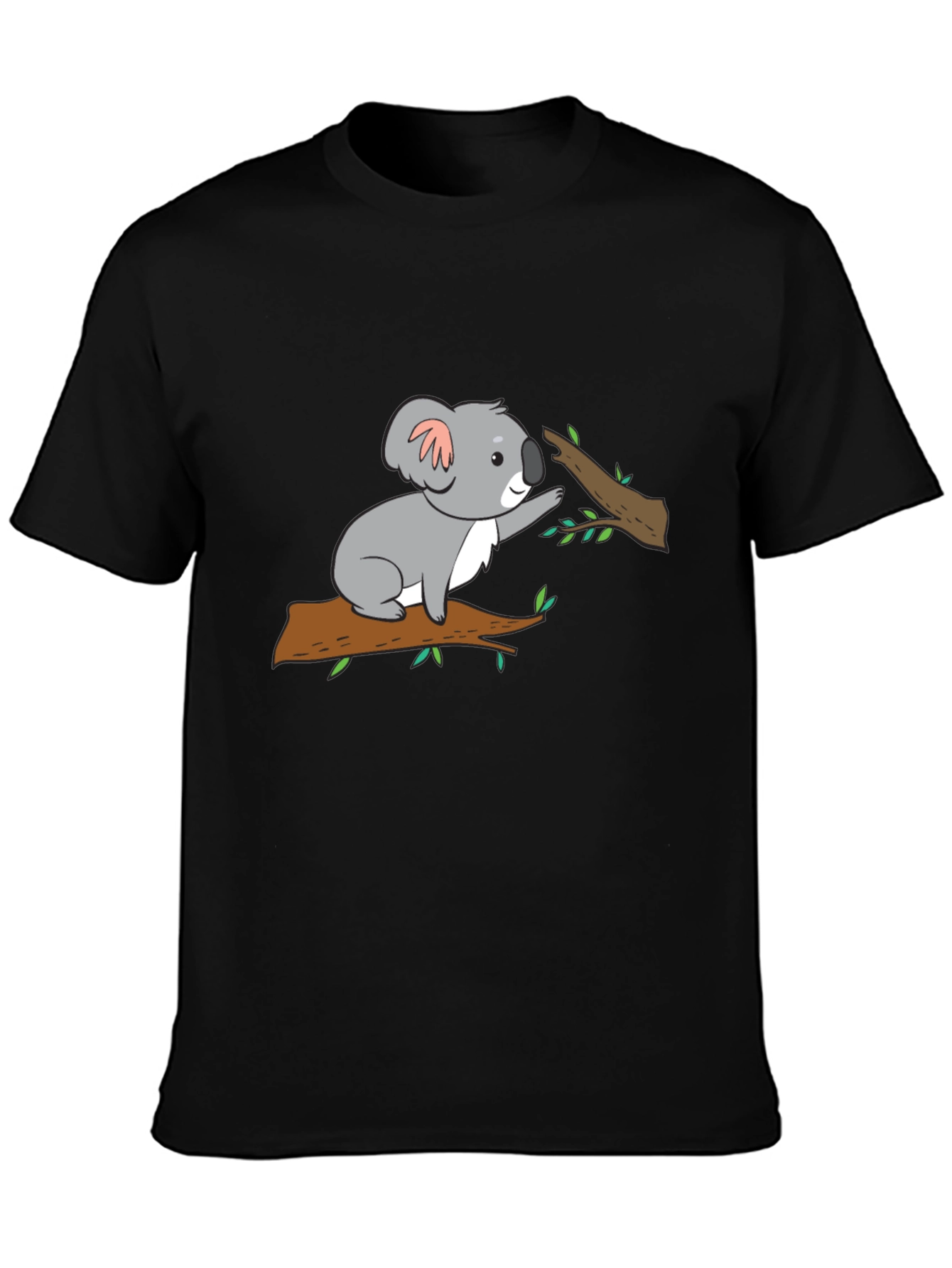 Black Koala Bear Graphic Tee - Cute Animal T-Shirt view 3
