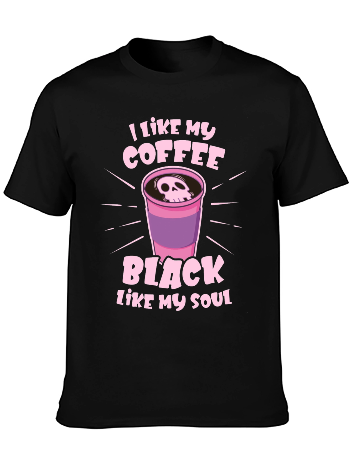 Black I Like My Coffee Black Like My Soul Graphic T-Shirt view 3