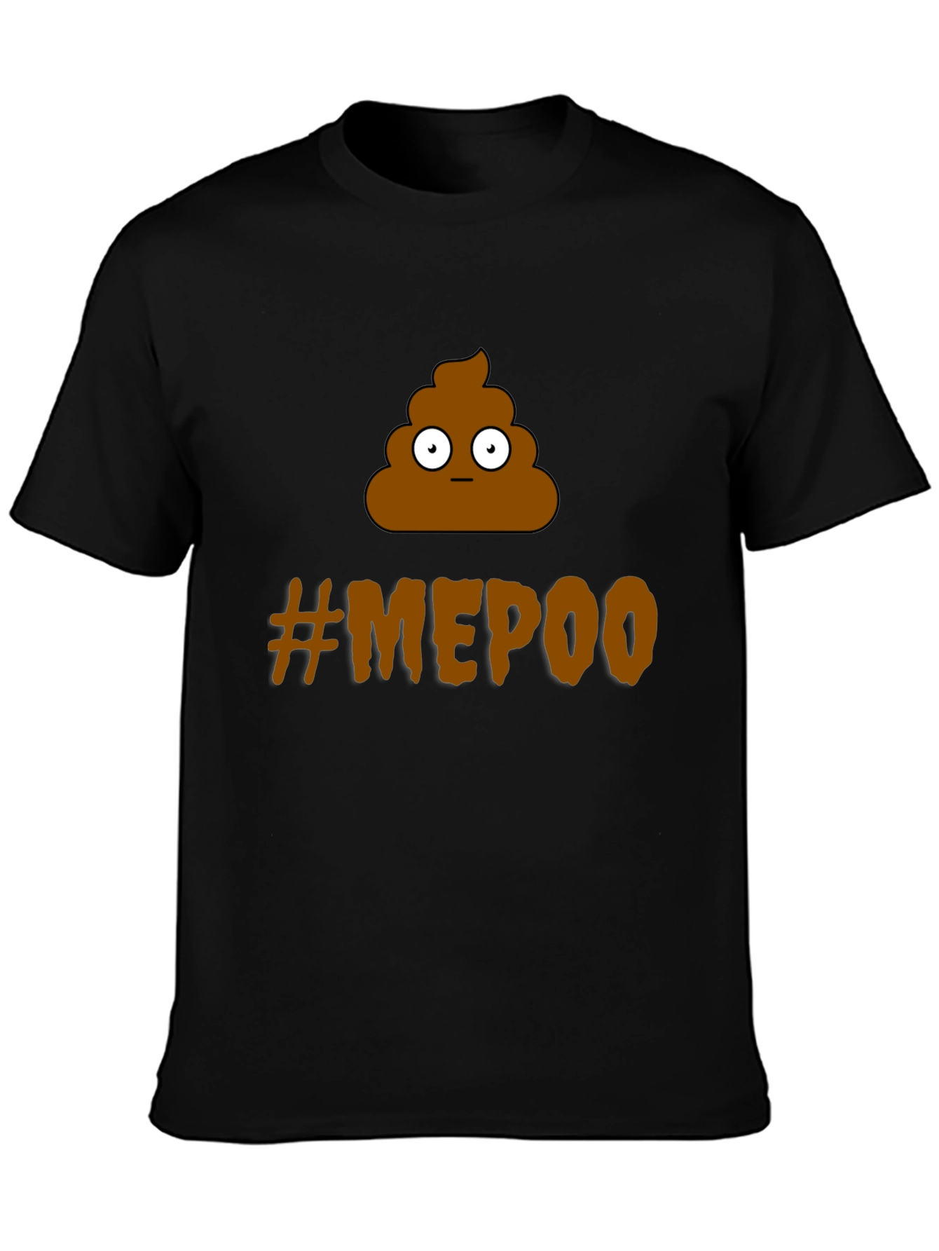 Black Funny #MEPOO T-Shirt - Poop Emoji Graphic Tee view 3