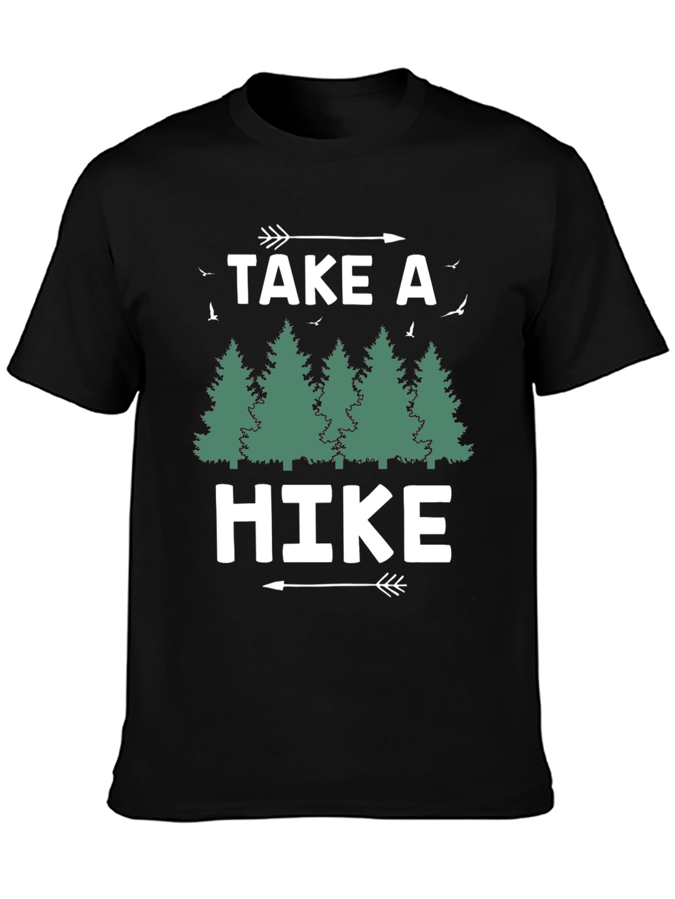 Black Take a Hike Graphic Tee - Nature Lover's Shirt view 3