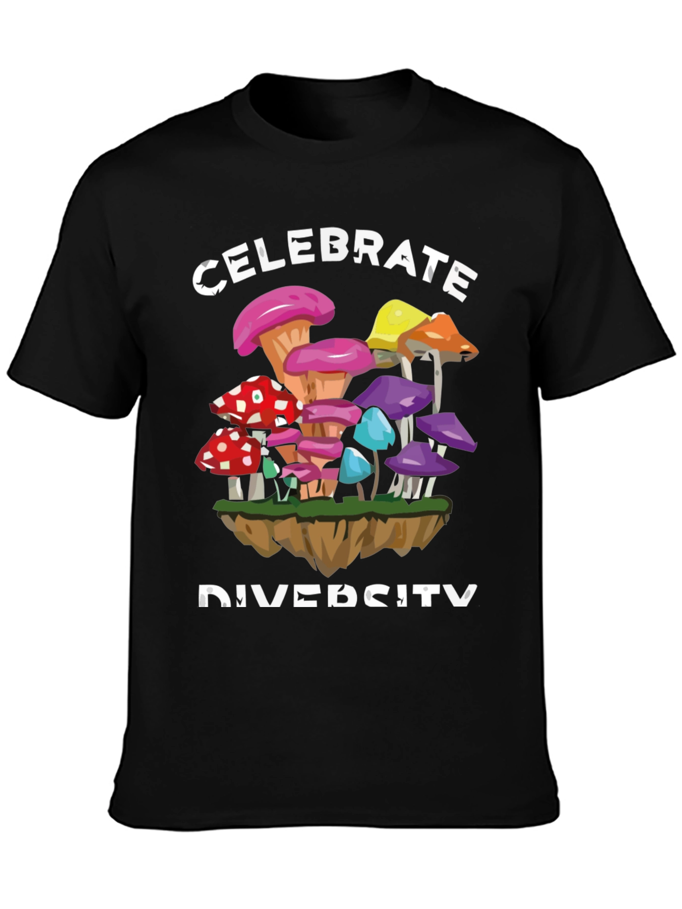 Black Celebrate Diversity Graphic Tee view 3