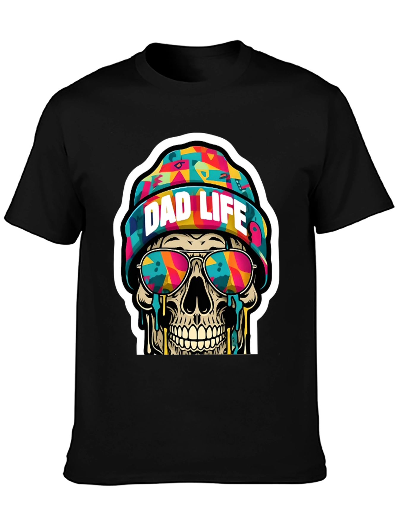 Dad Life Skull Graphic Tee - Cool Father's Day Shirt - 3