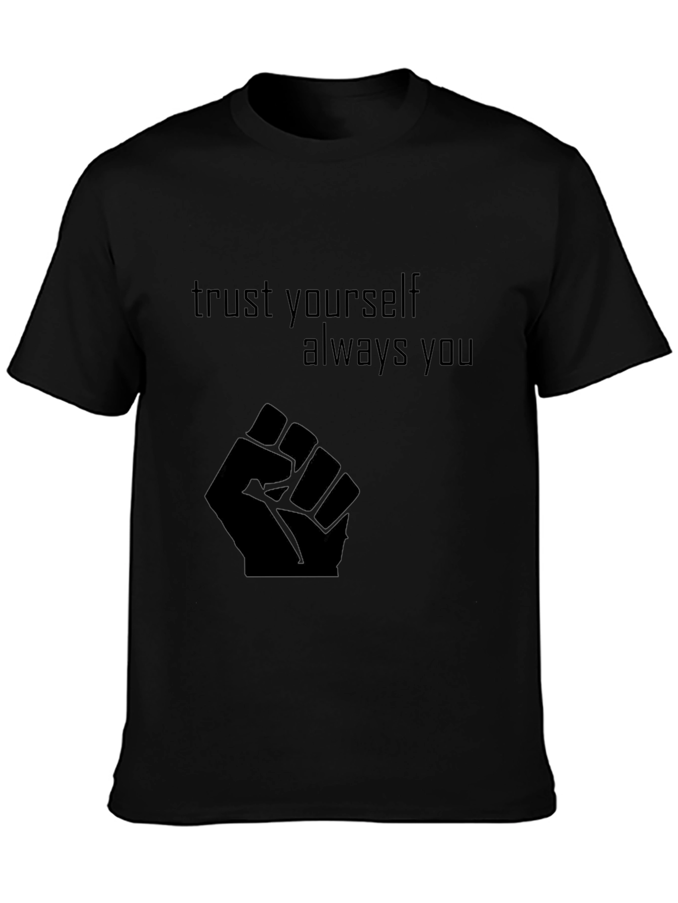 Black Empower Yourself Black Graphic Tee view 3