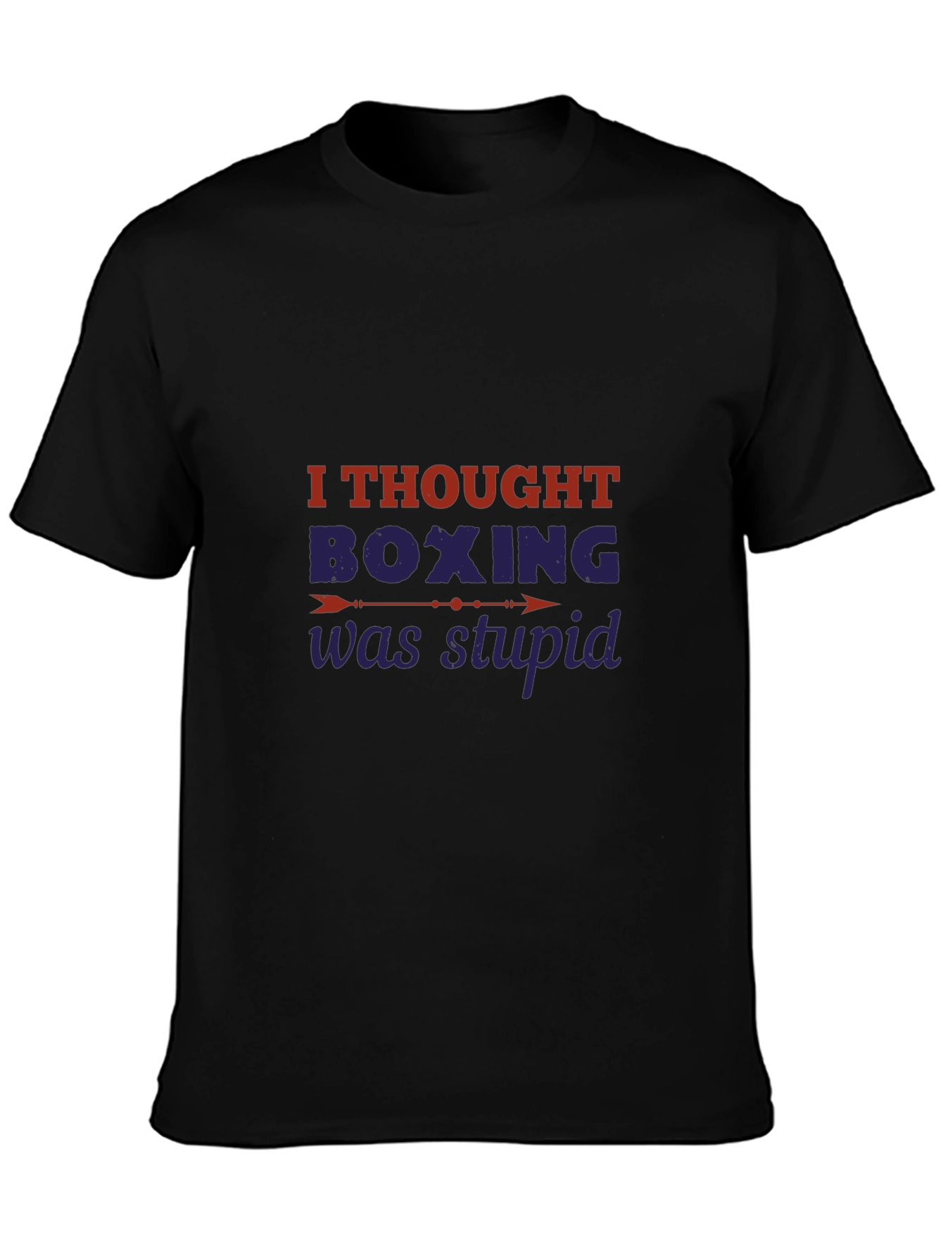 Black Boxing Stupid Funny Graphic Tee Shirt view 3