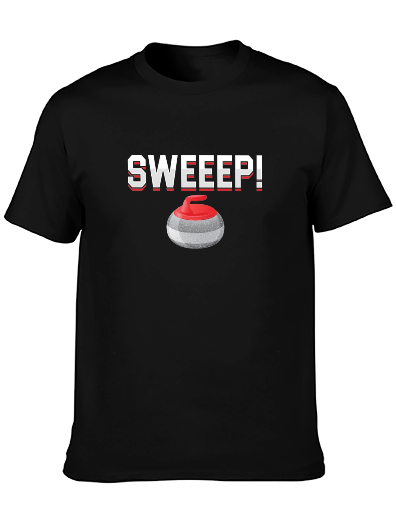 Black Sweep Curling T-Shirt view 3