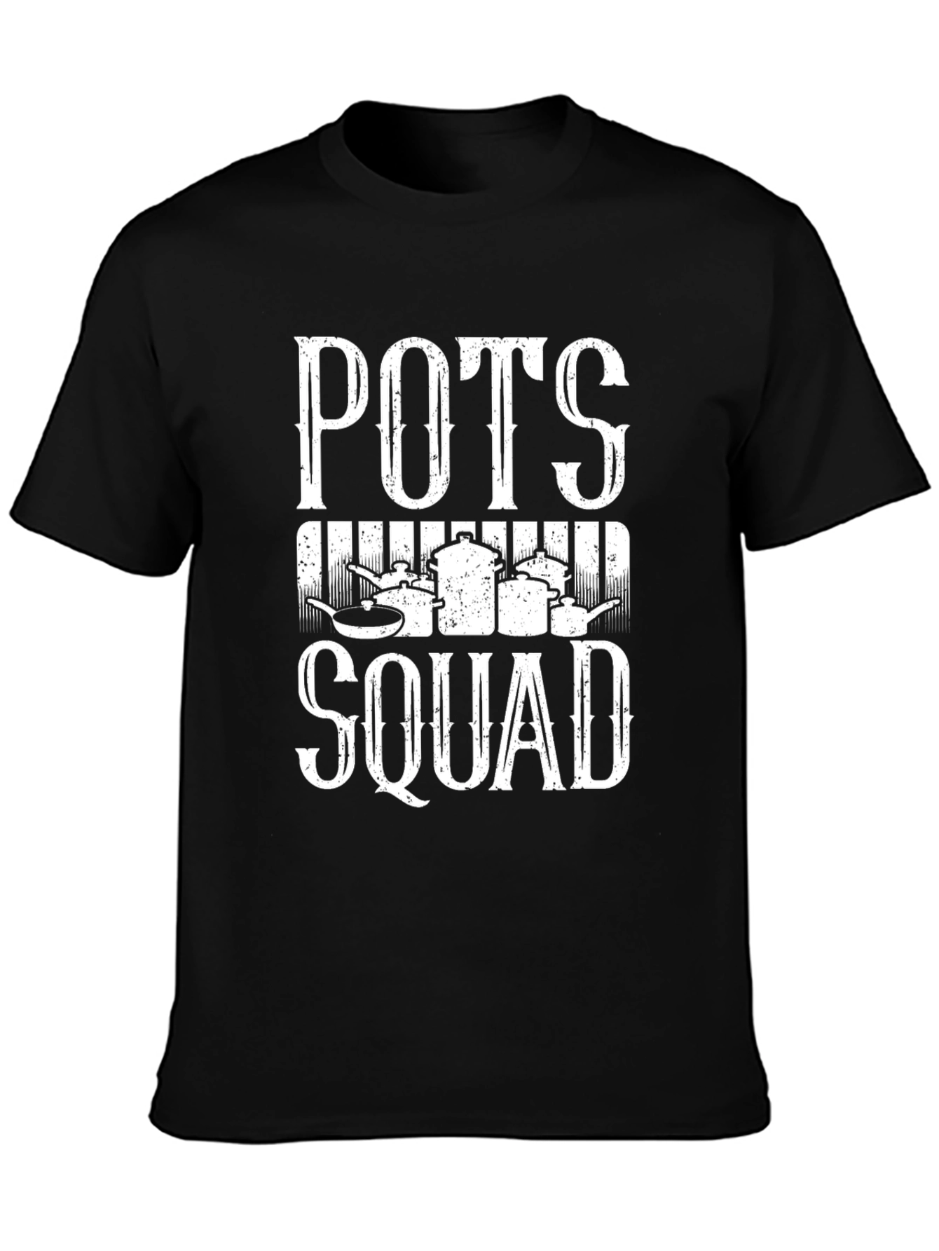 Black Pots Squad Graphic Tee - Cookware Crew Shirt view 3