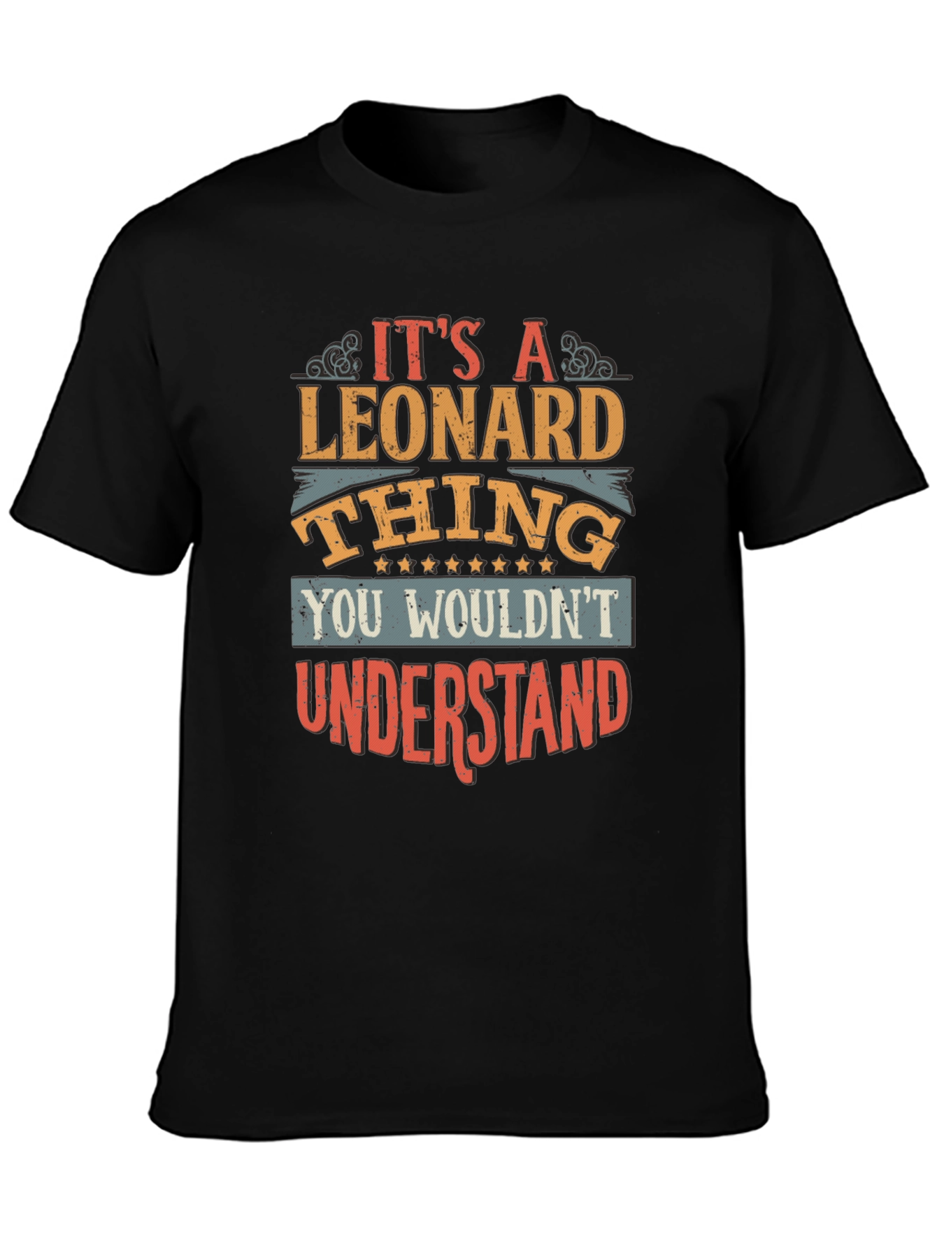 Black It's A Leonard Thing Graphic Tee view 3