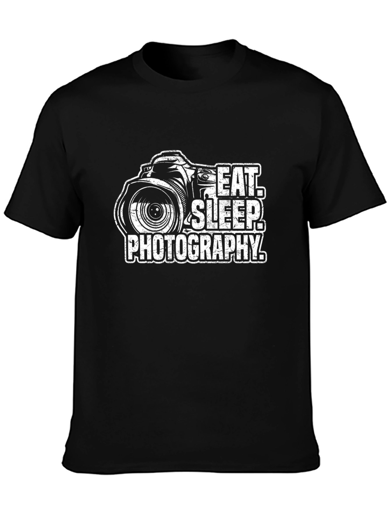 Black Eat Sleep Photography T-Shirt - Black Graphic Tee view 3