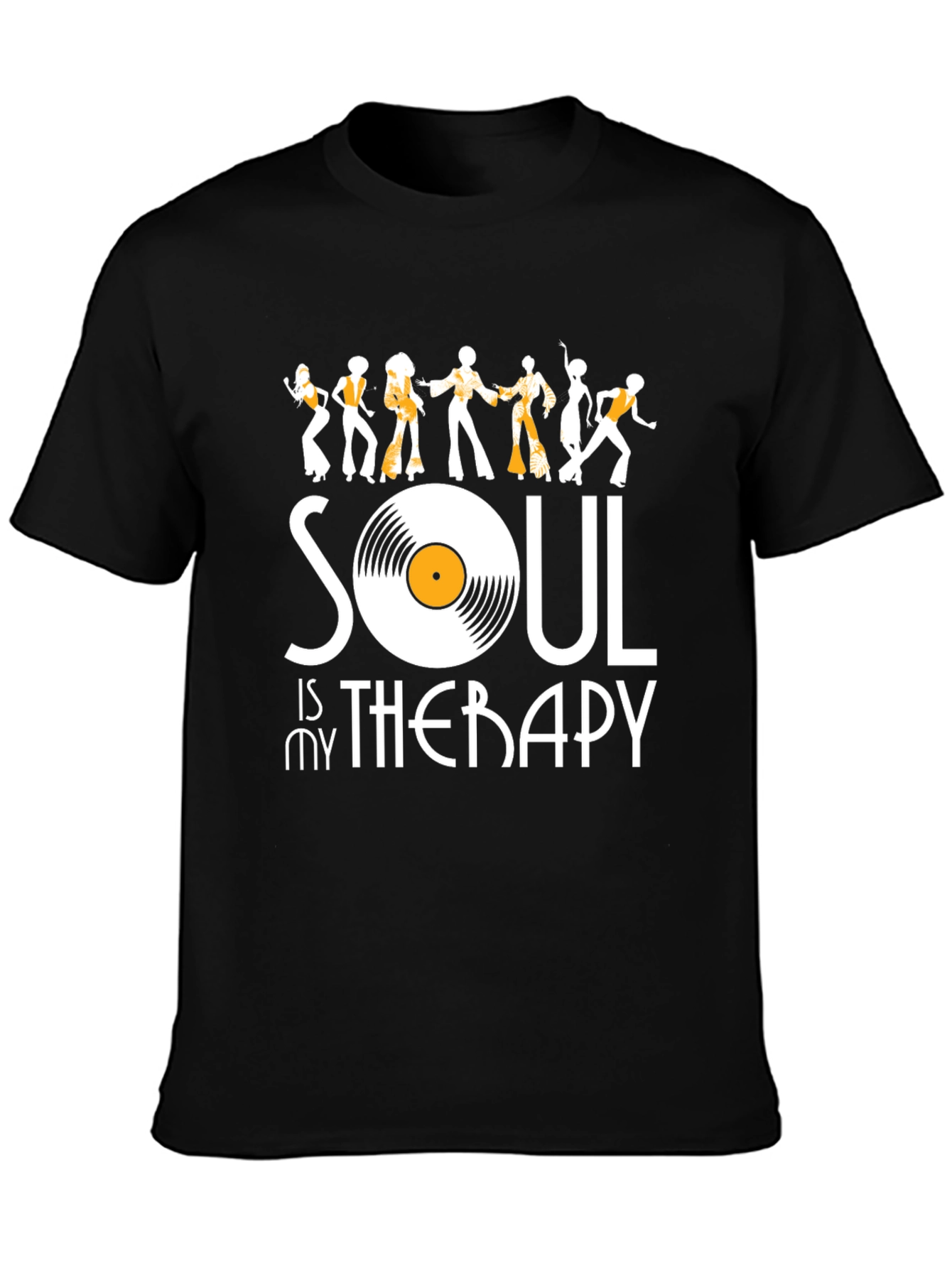 Black Soul Is My Therapy Graphic T-Shirt view 3