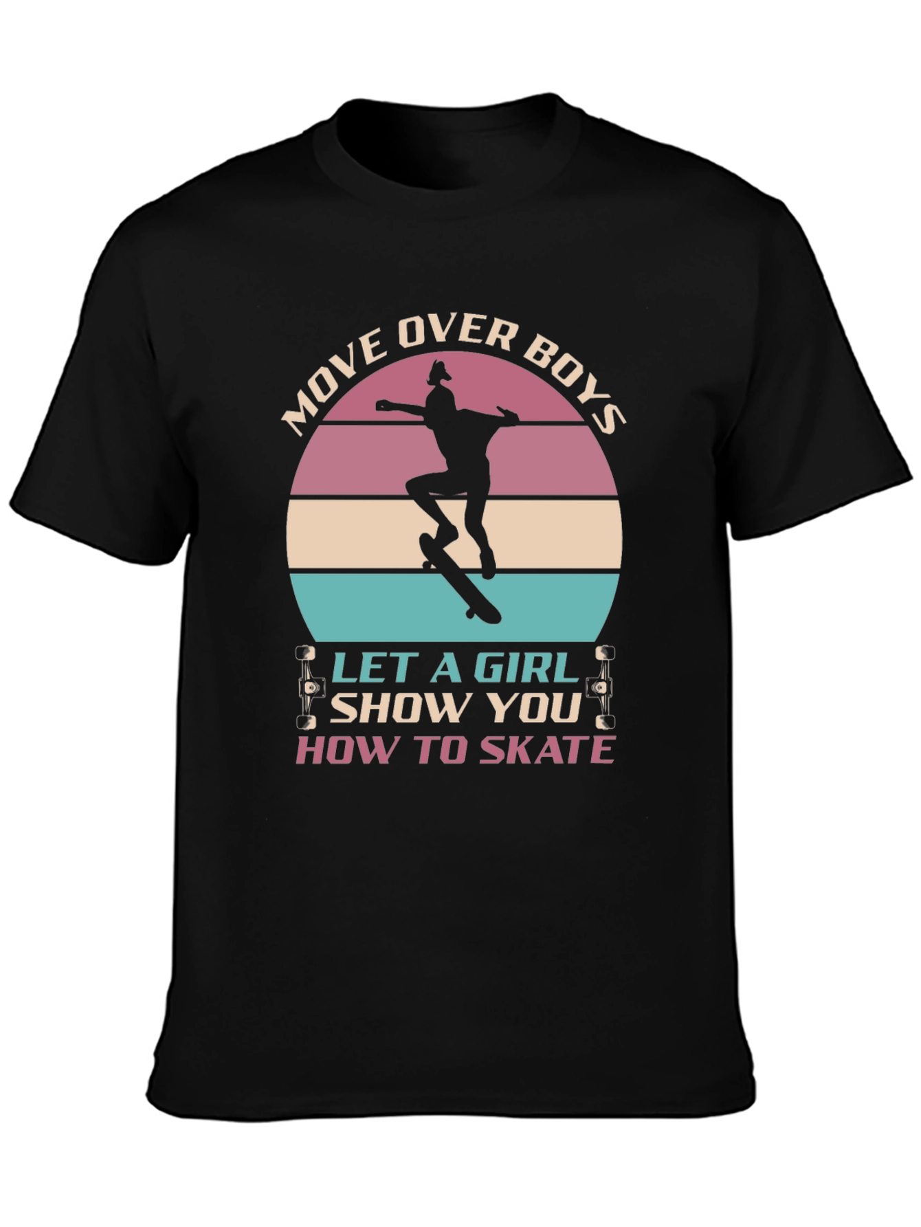 Girl Skater T-Shirt - Move Over Boys! - 3