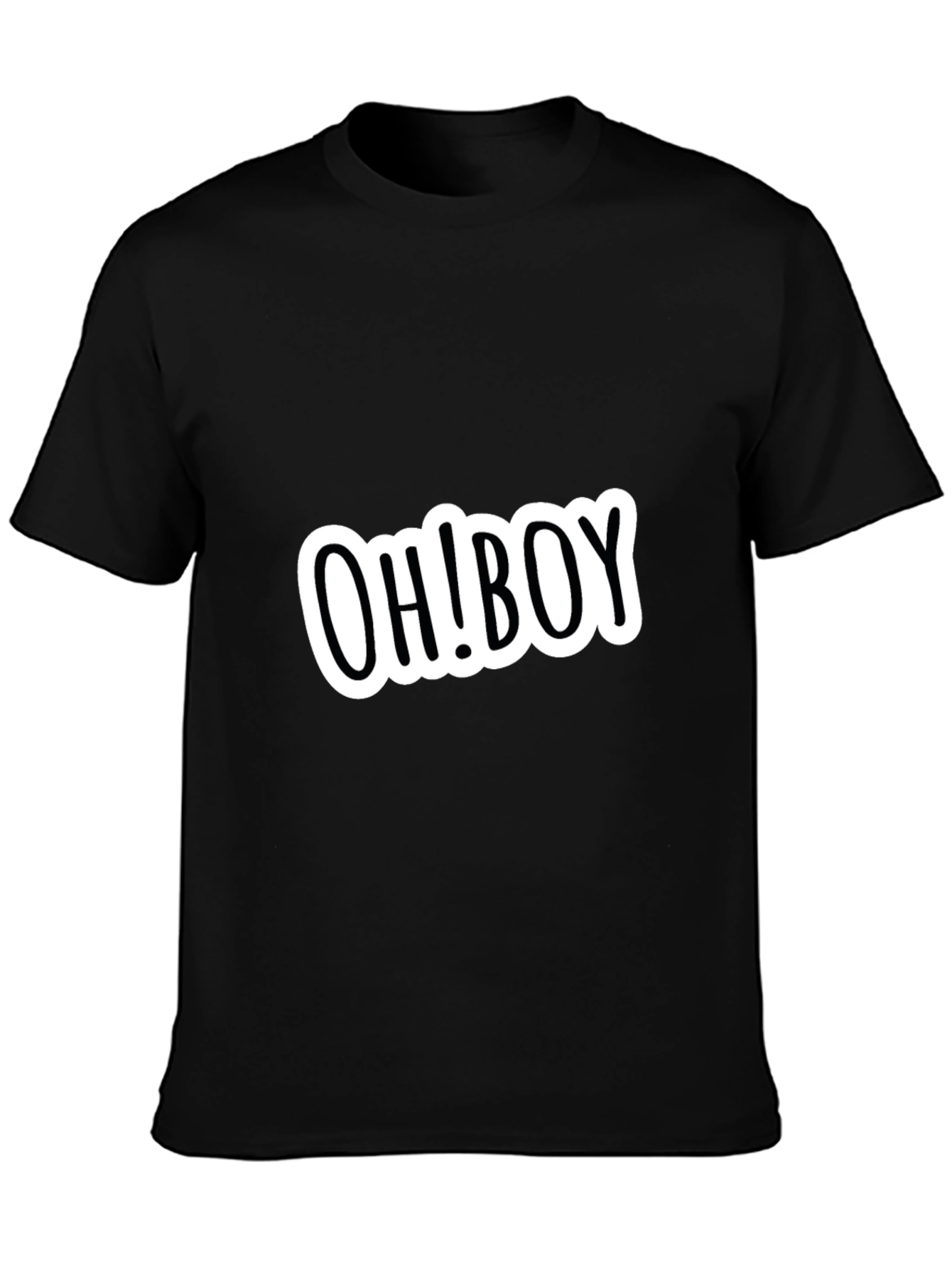 Black OH! BOY Graphic Black Tee - Casual Style view 3