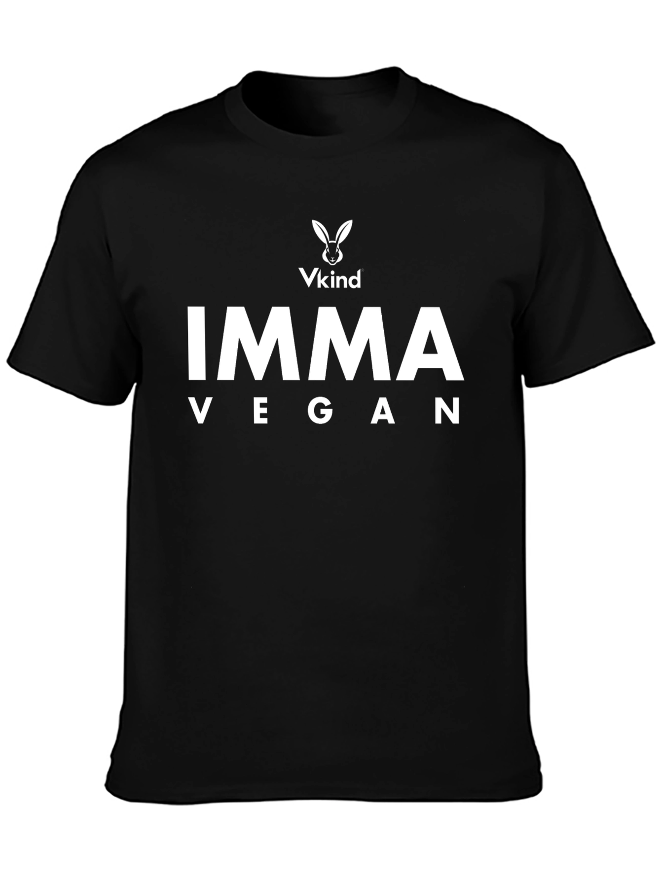 Black Imma Vegan Graphic Tee - VKind Black T-Shirt view 3