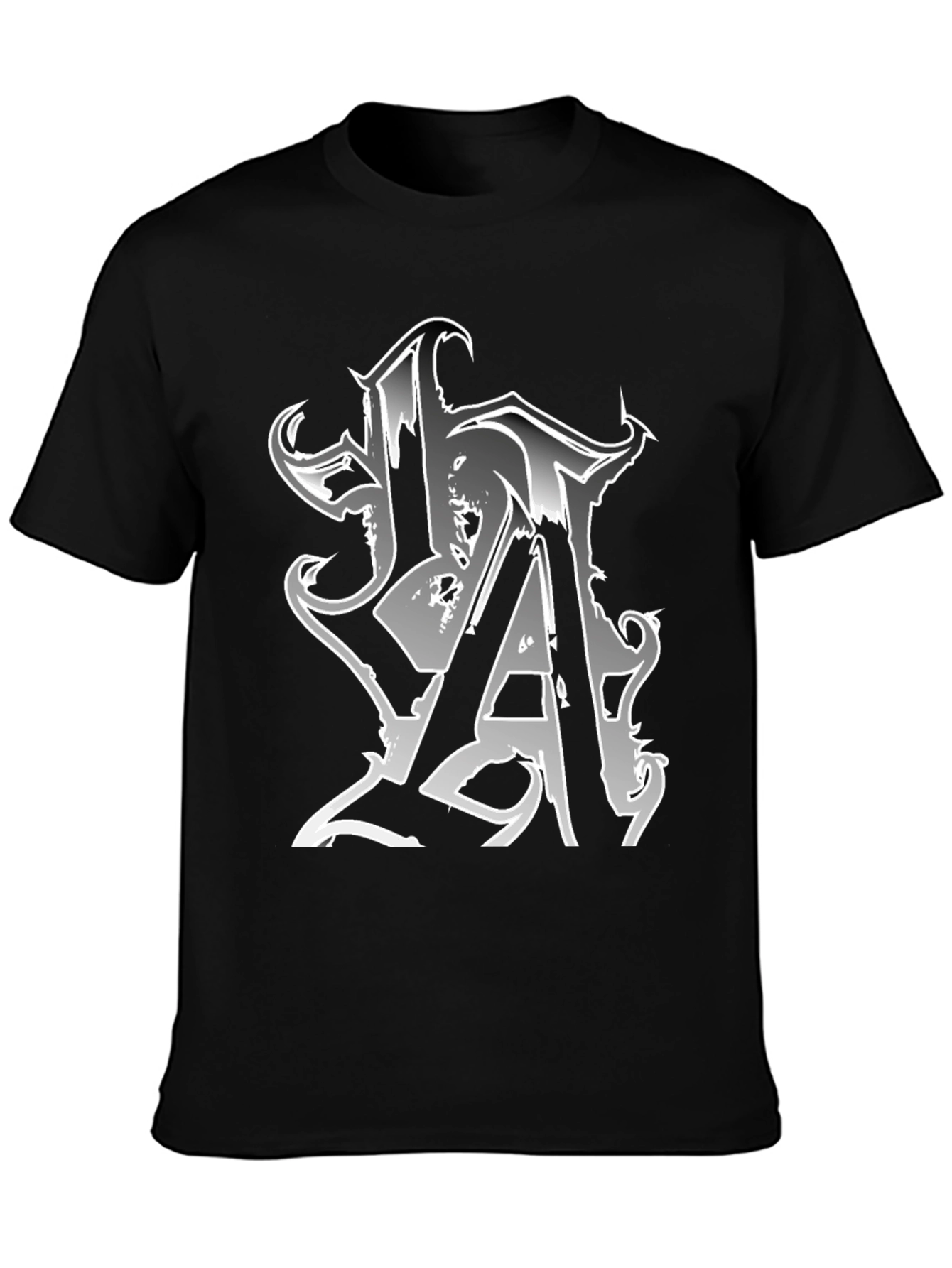 Black Edgy Graphic Print Black T-Shirt for Men view 3