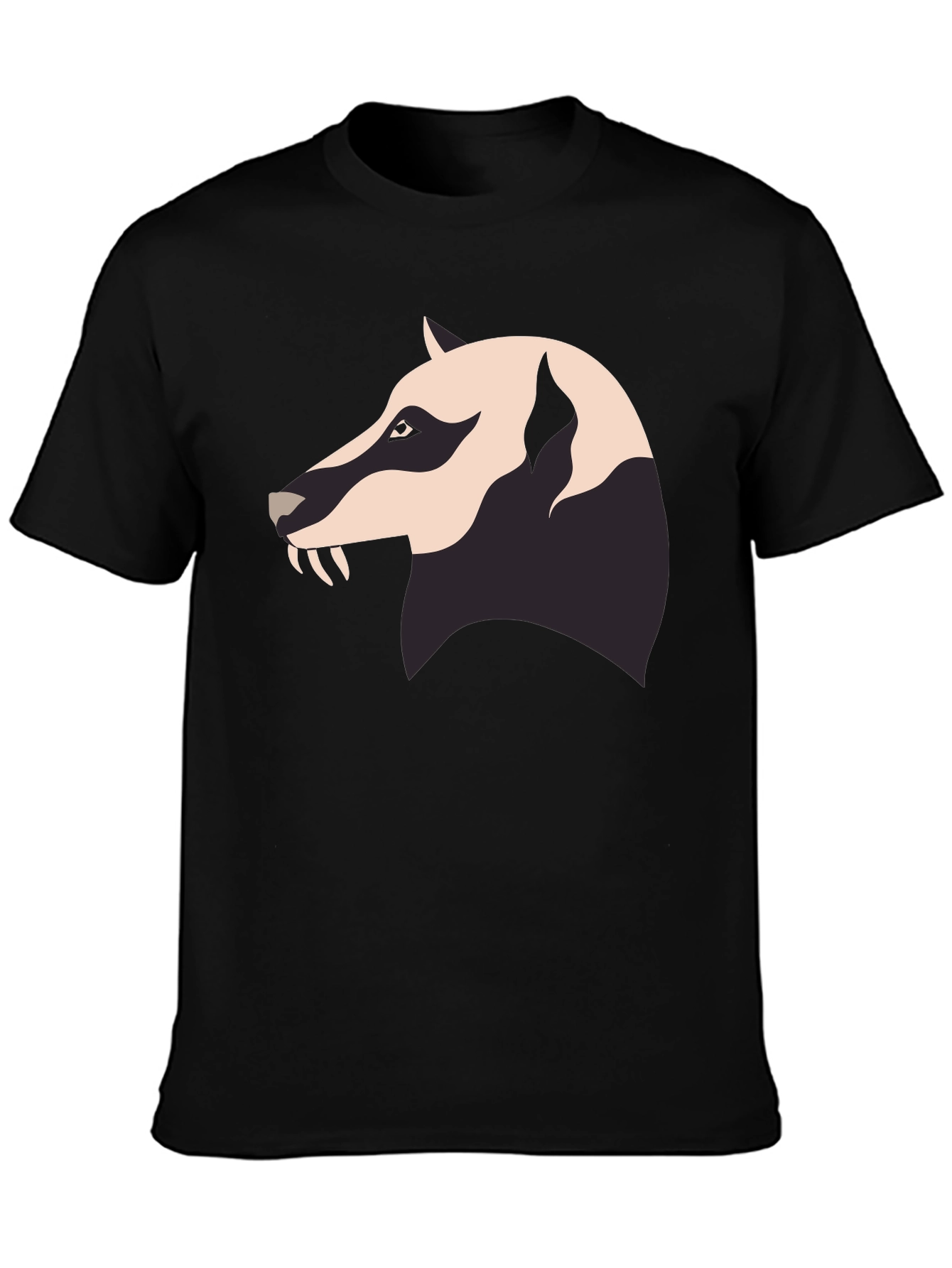 Black Badger Graphic Tee - Men's Black Crew Neck view 3