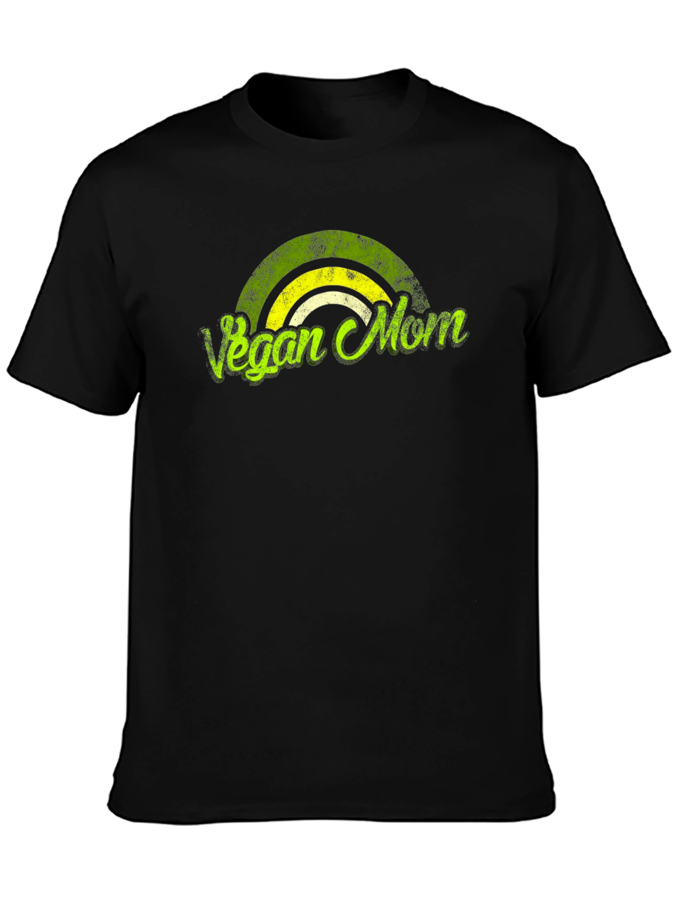 Black Vegan Mom T-Shirt Black Graphic Tee view 3