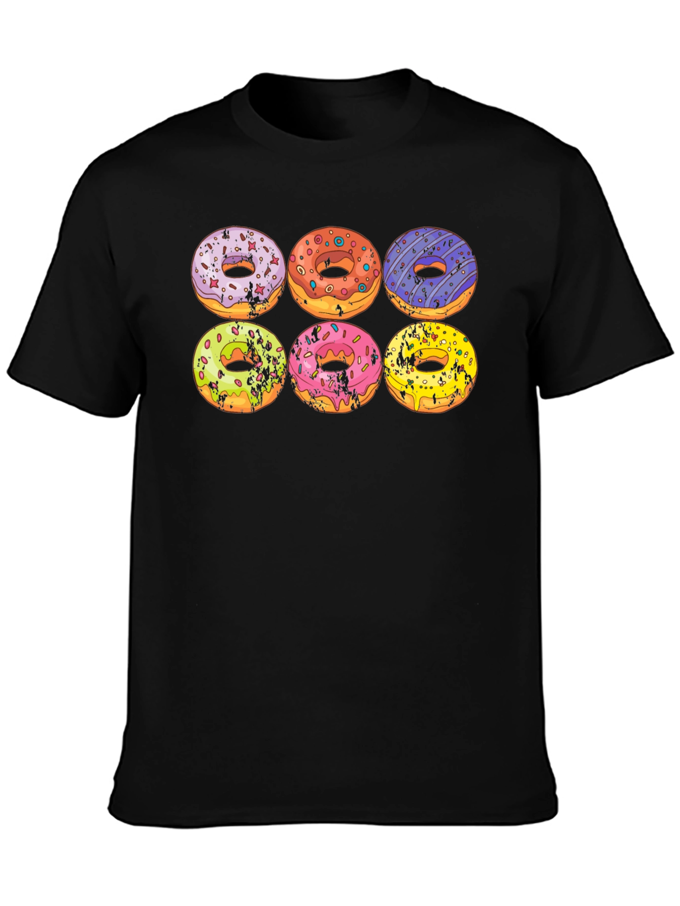 Black Donut T-Shirt - Novelty Graphic Tee for Donut Lovers view 3