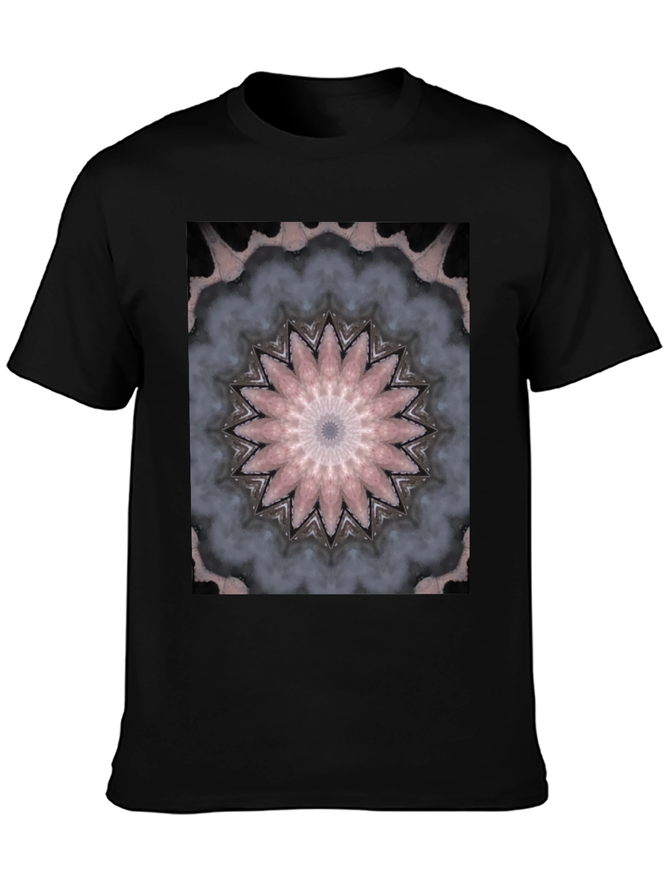 Black Mandala T-Shirt - Unique Graphic Tee view 3