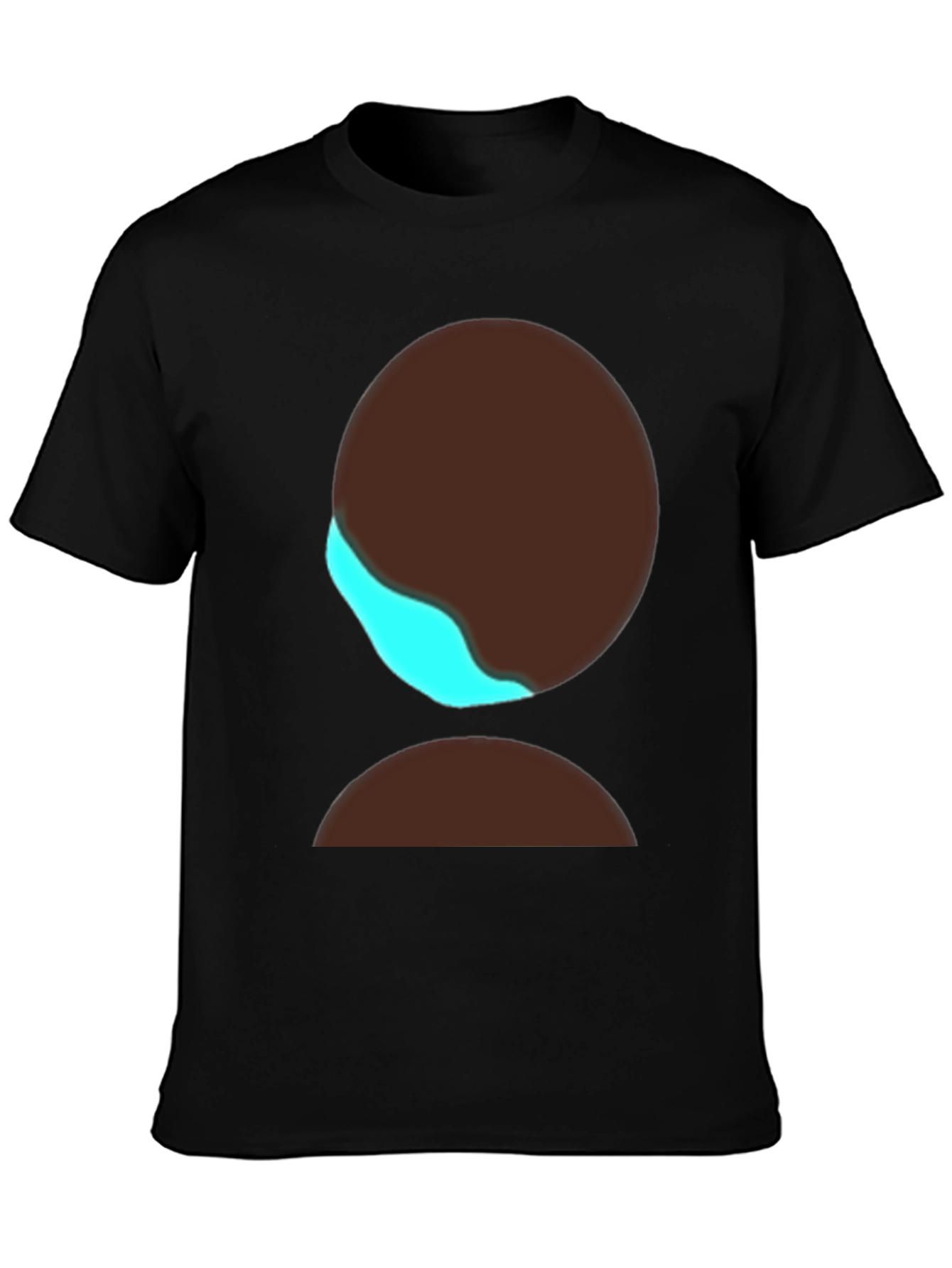 Black Modern Graphic Tee - Black T-Shirt with Abstract Design view 3