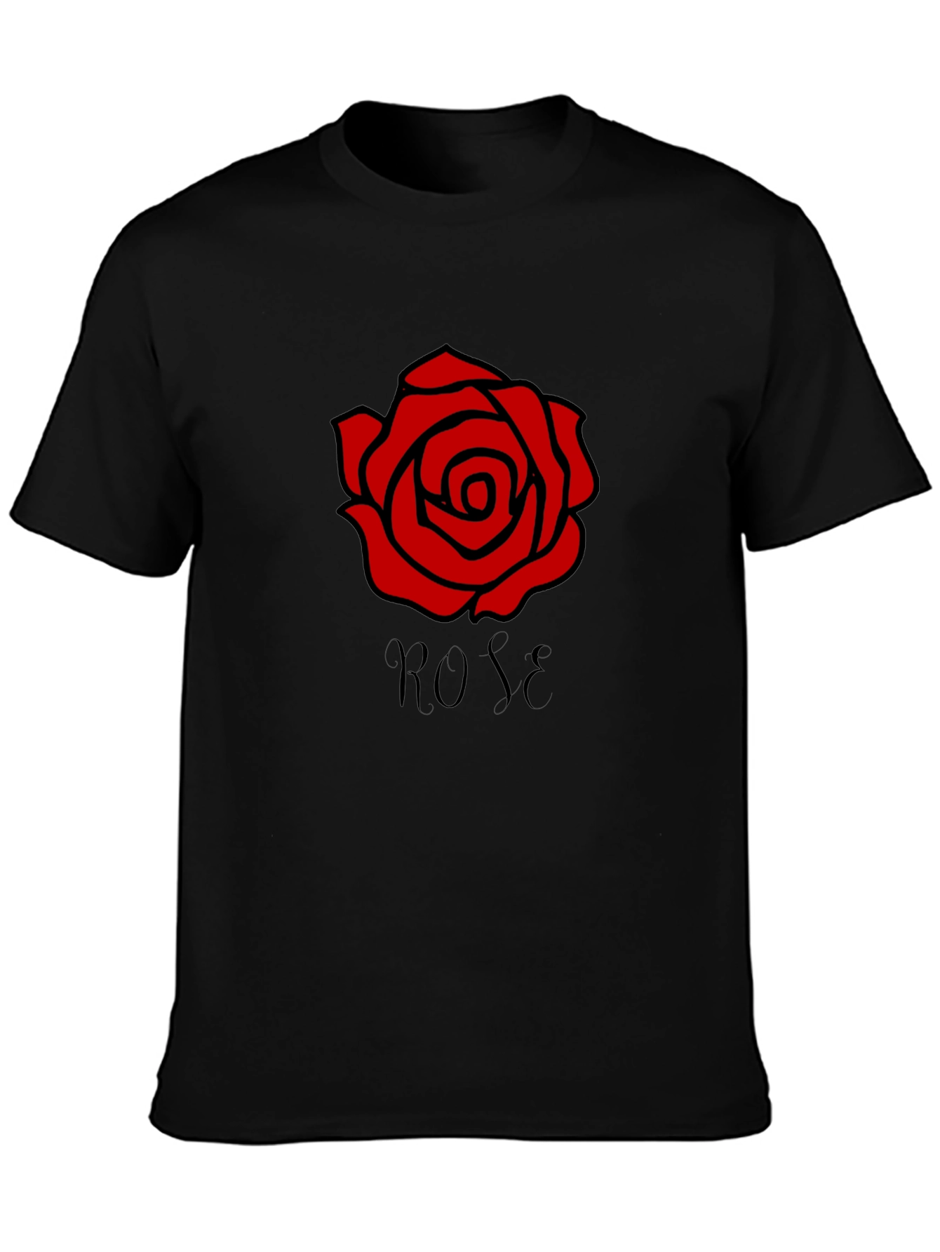 Black Rose Graphic T-Shirt - Stylish Casual Wear view 3