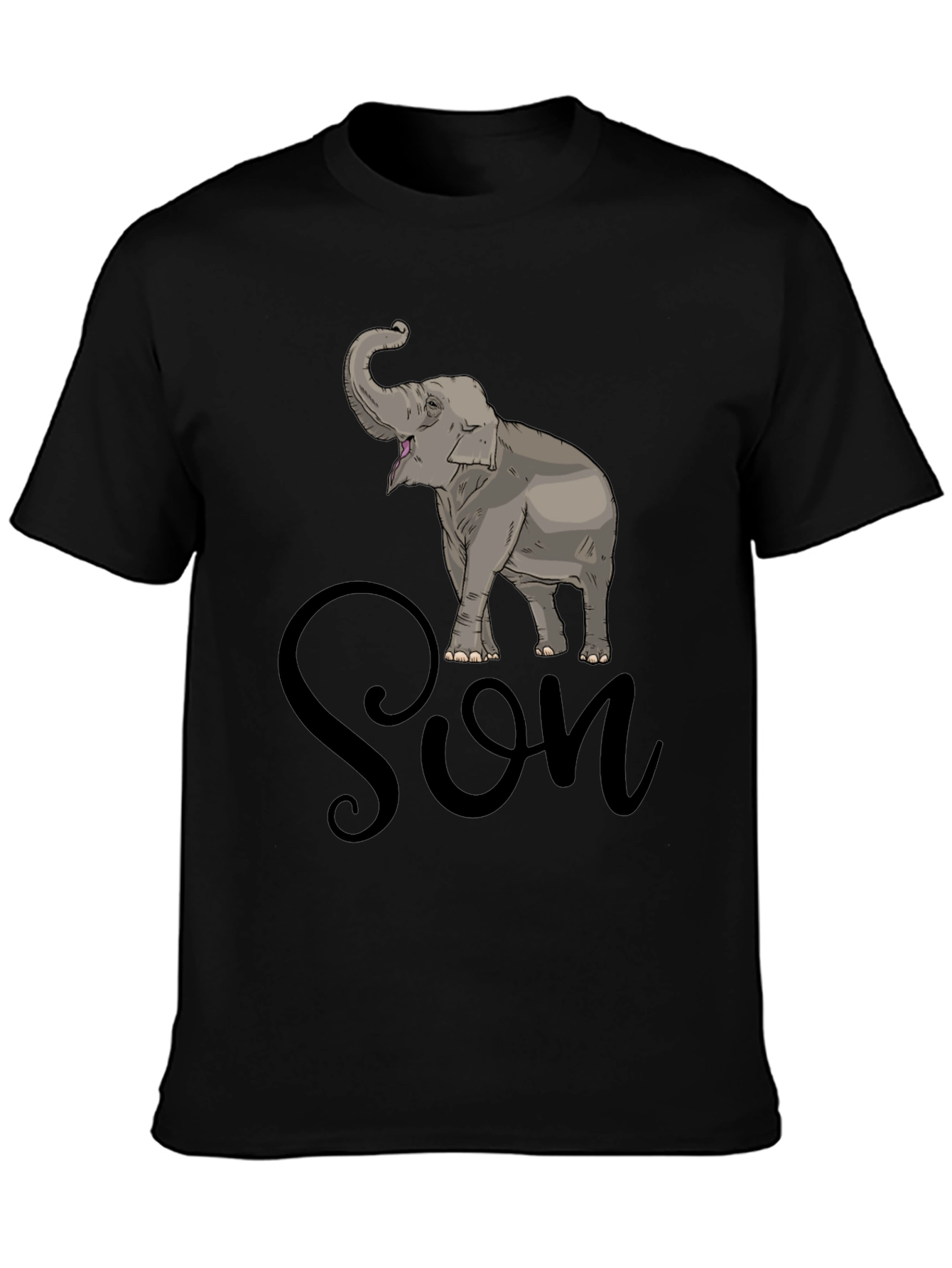 Black Elephant Son T-Shirt - Men's Graphic Tee view 3
