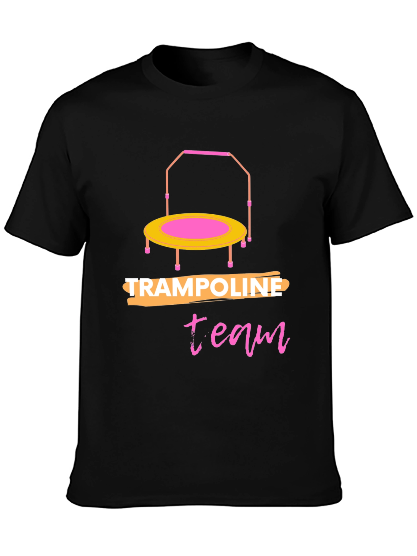 Black Trampoline Team Black T-Shirt view 3