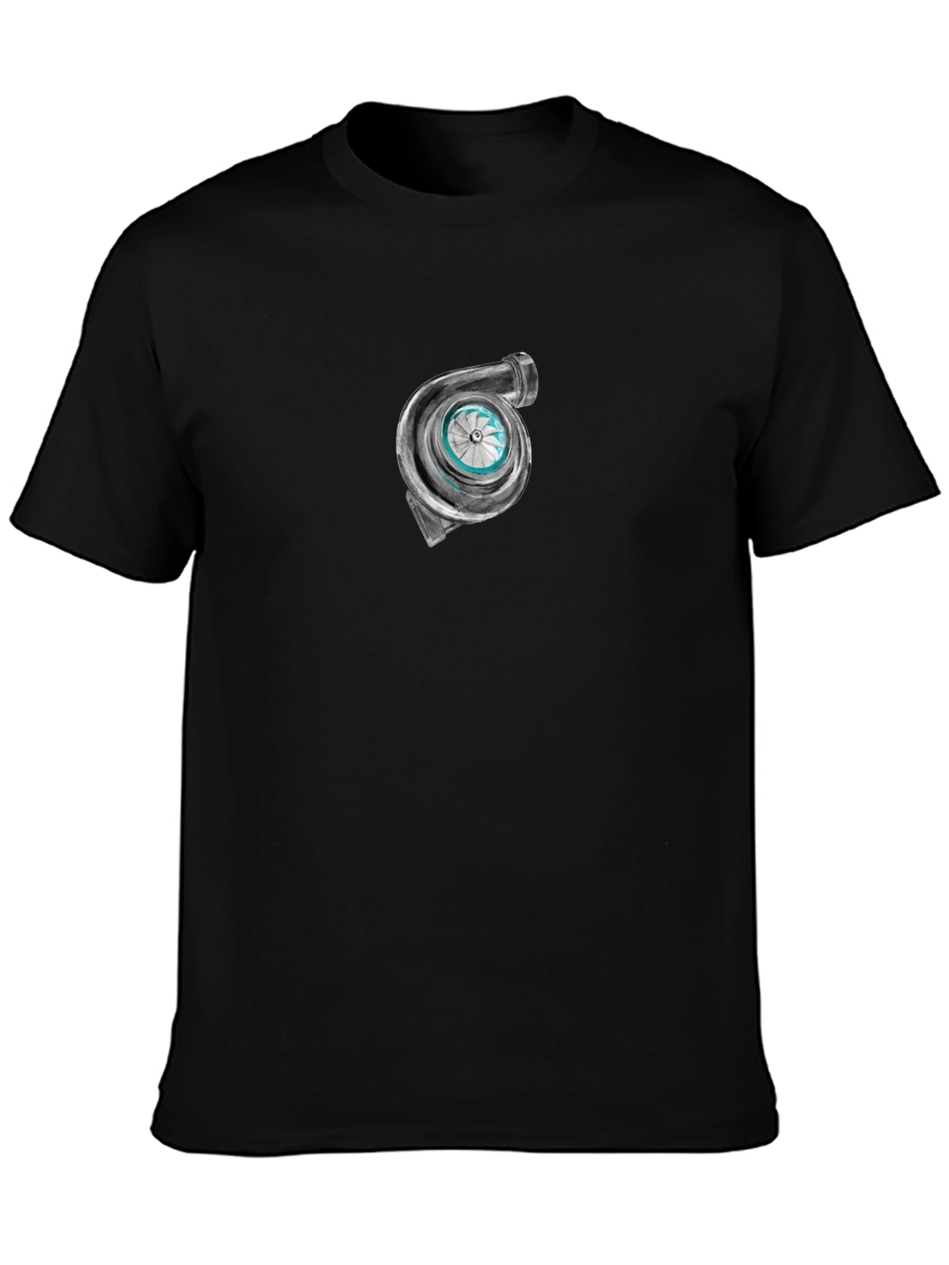 Black Turbo Graphic Black T-Shirt view 3