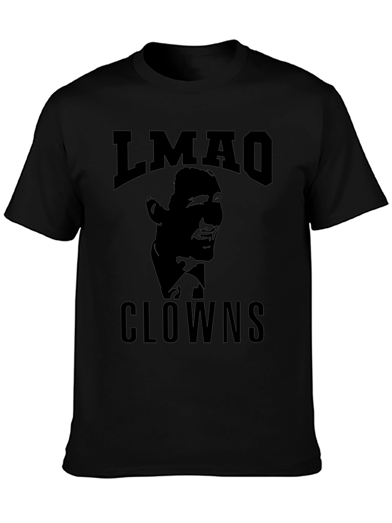 Black LMAO Clowns Graphic Tee - Black Cotton Blend view 3
