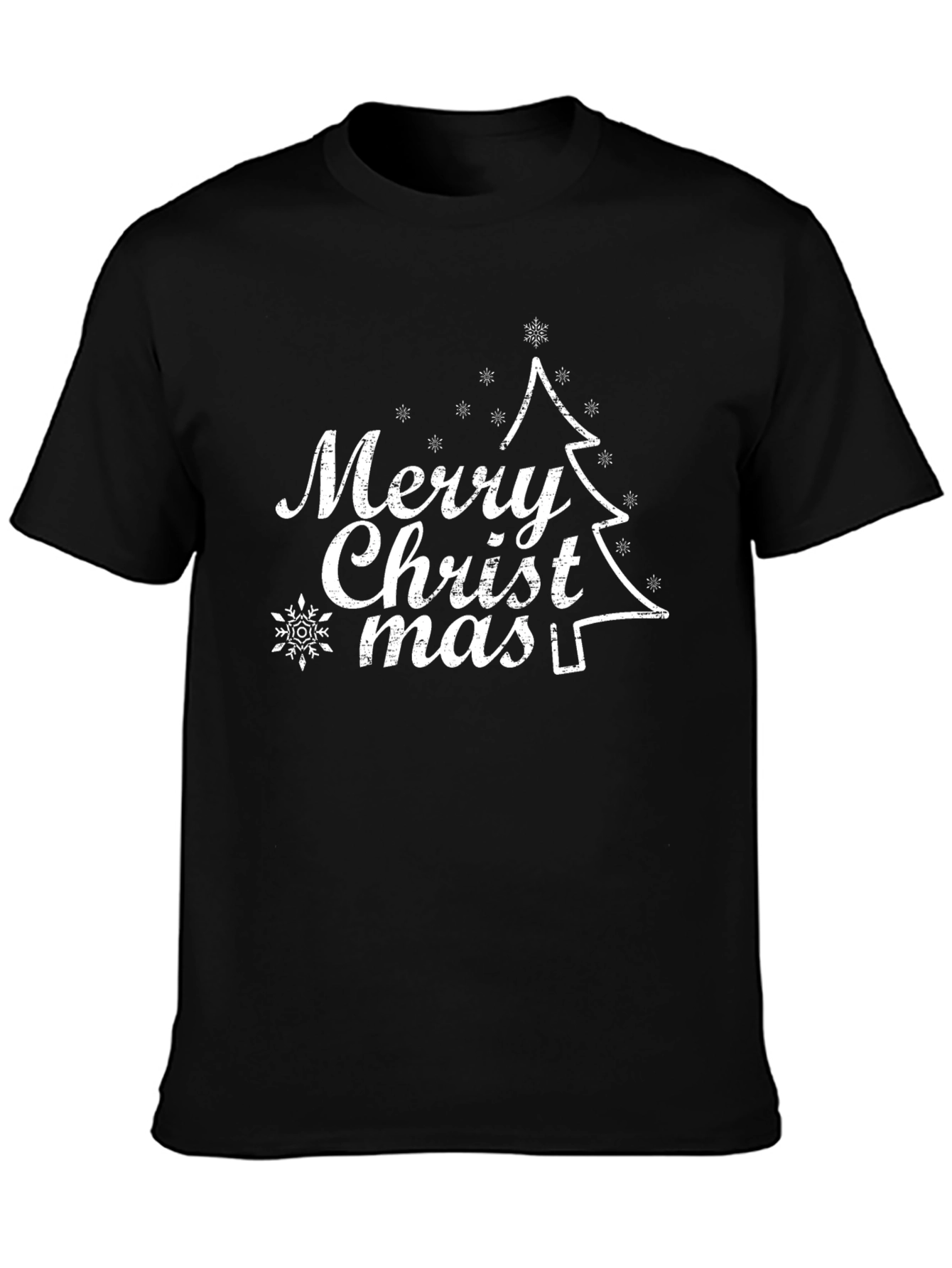 Black Merry Christmas Graphic Tee - Holiday Cheer! view 3