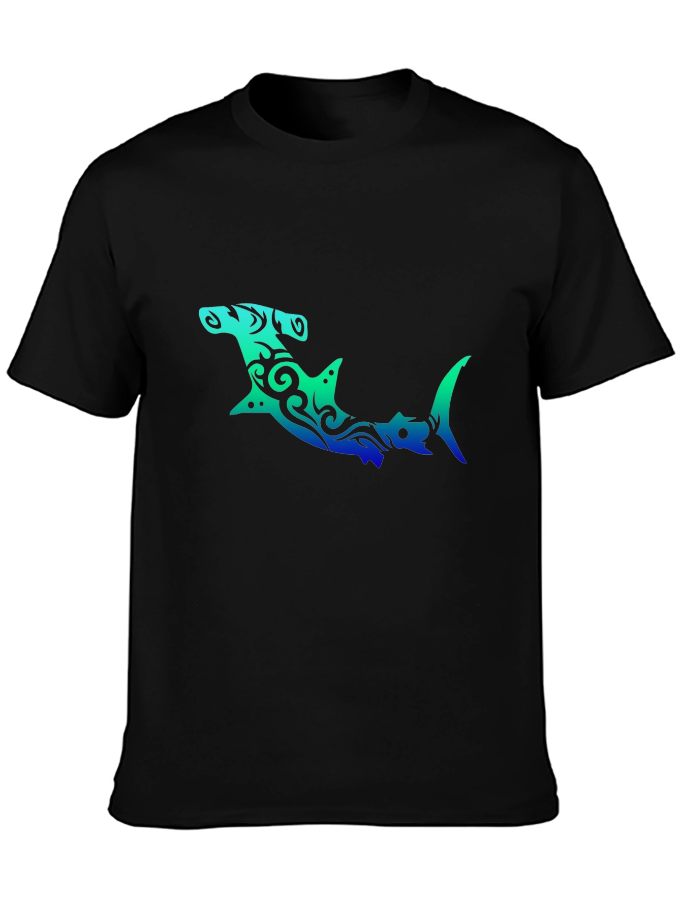 Black Hammerhead Shark Graphic Tee - Unique Design view 3