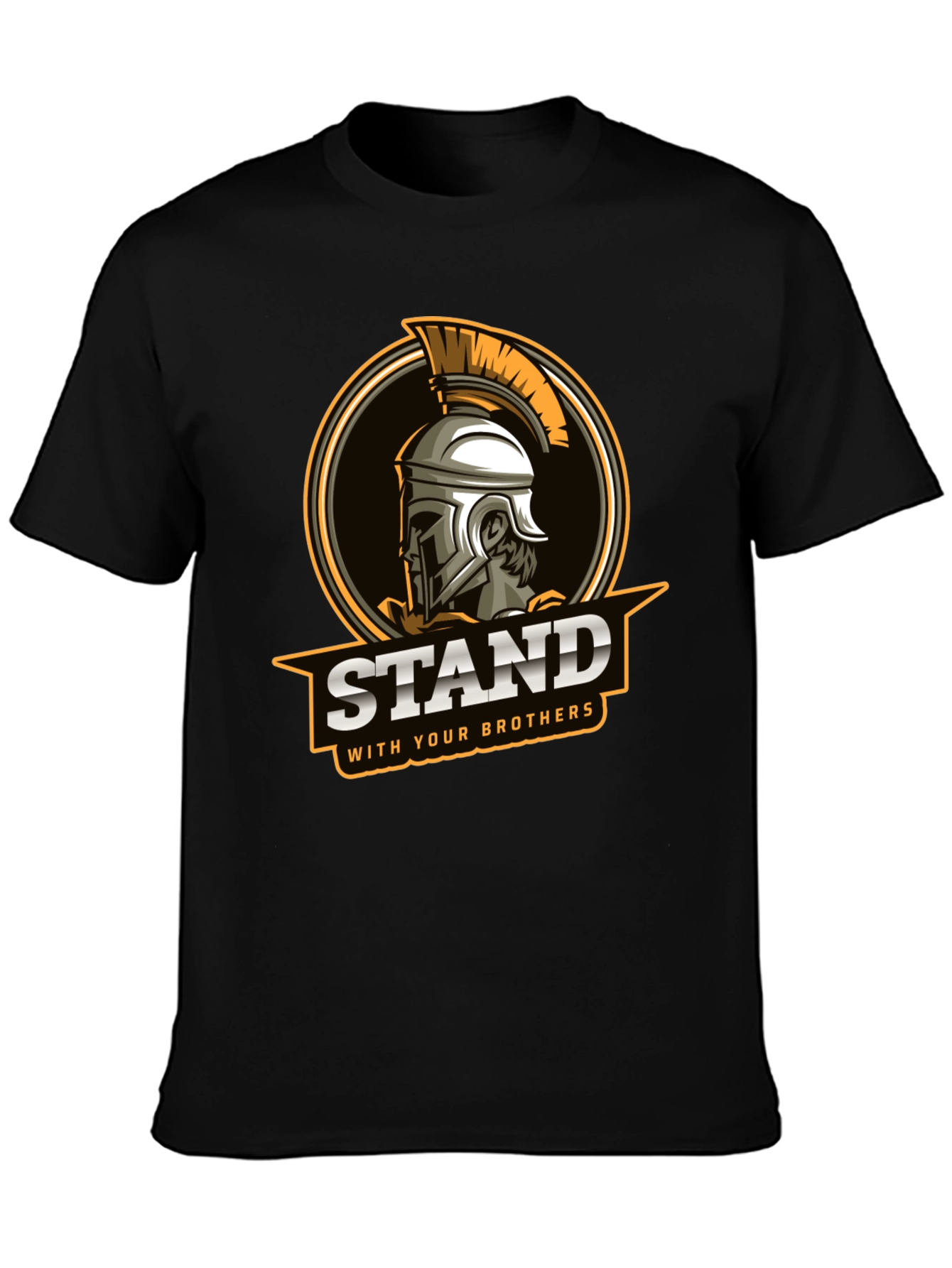 Black Stand With Your Brothers Graphic Tee view 3