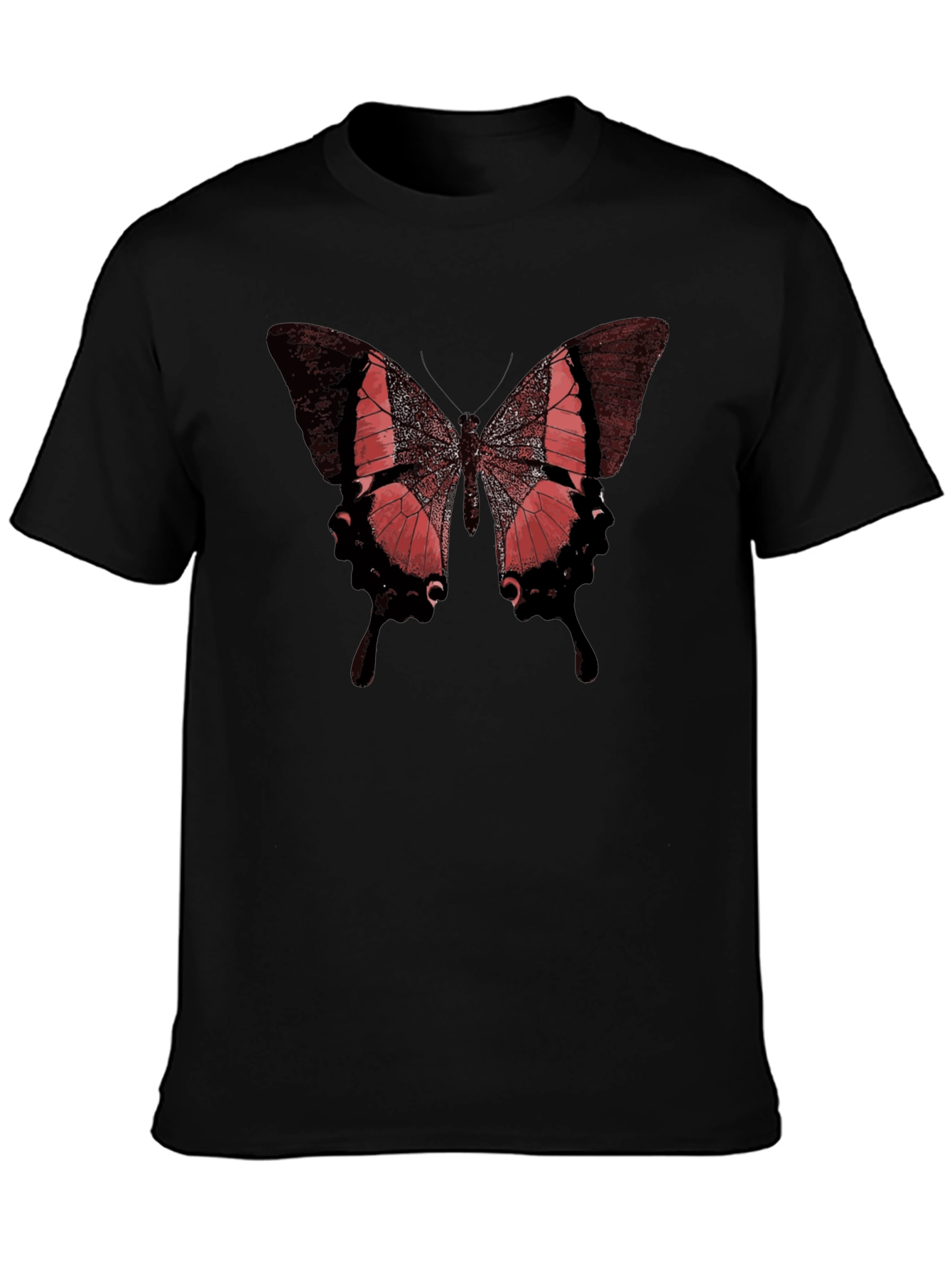 Black Butterfly Graphic Tee - Stylish Black T-Shirt view 3