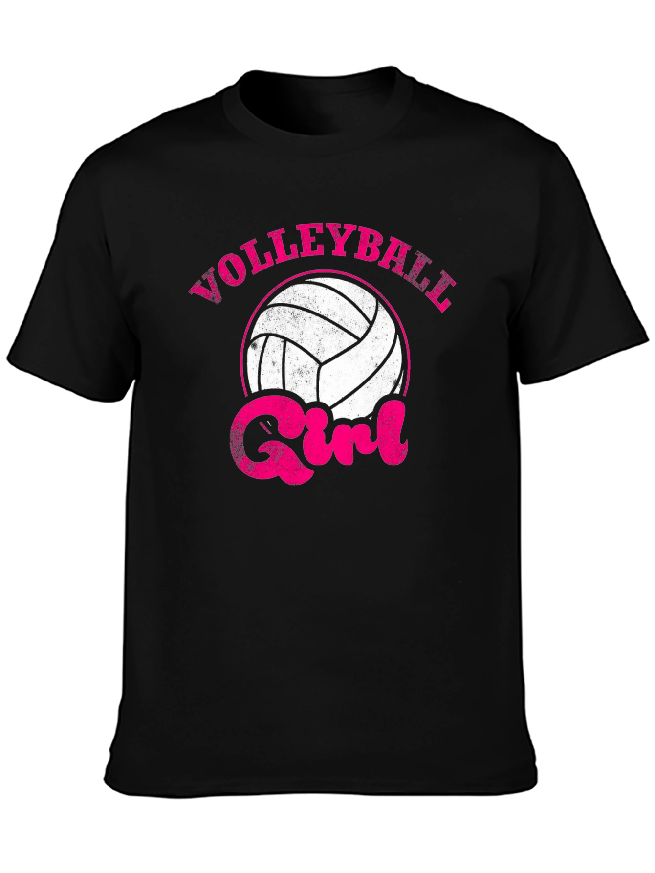 Black Volleyball Girl Graphic T-Shirt view 3