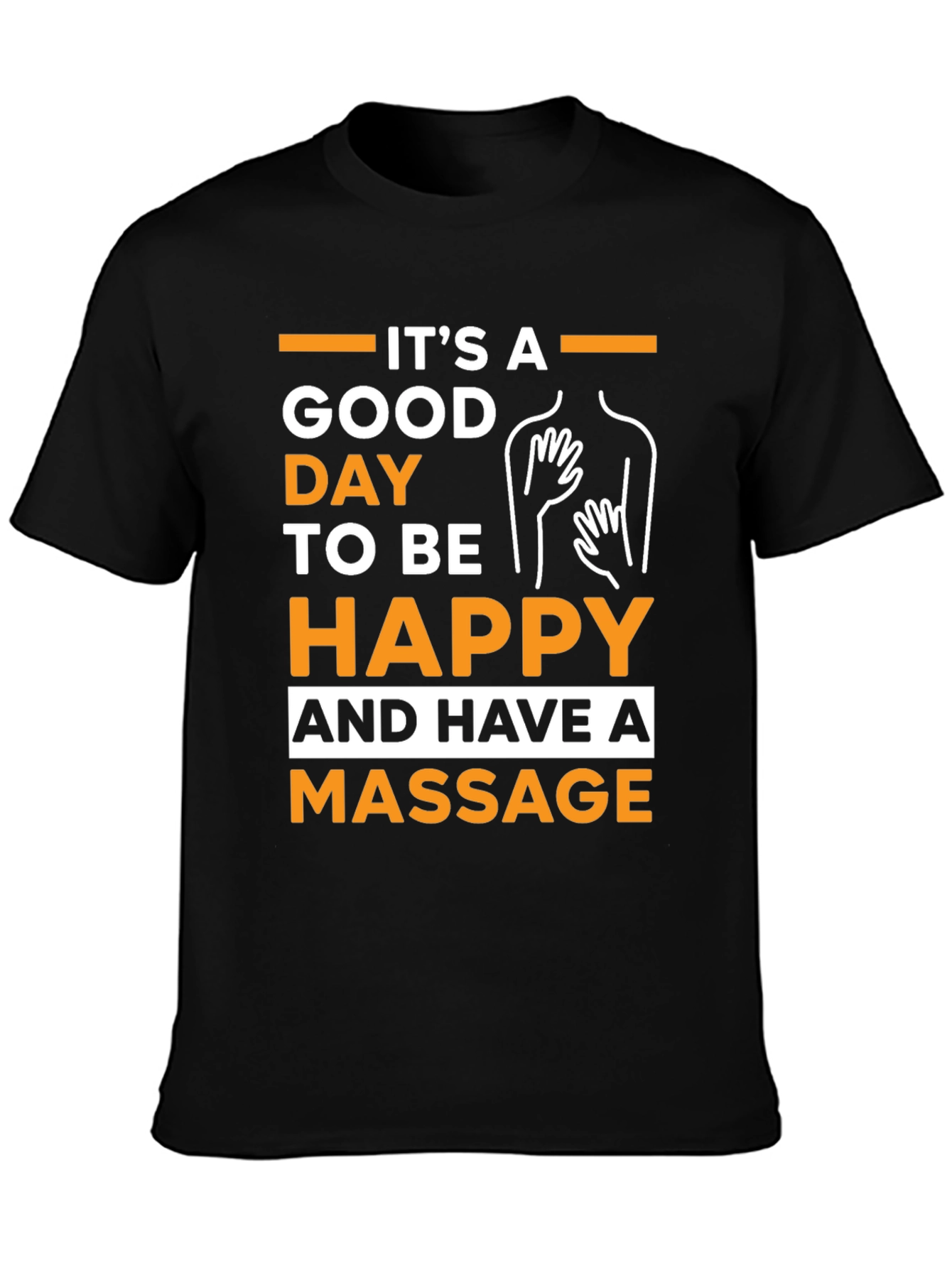 Black Good Day for Massage Graphic Tee - Unisex view 3
