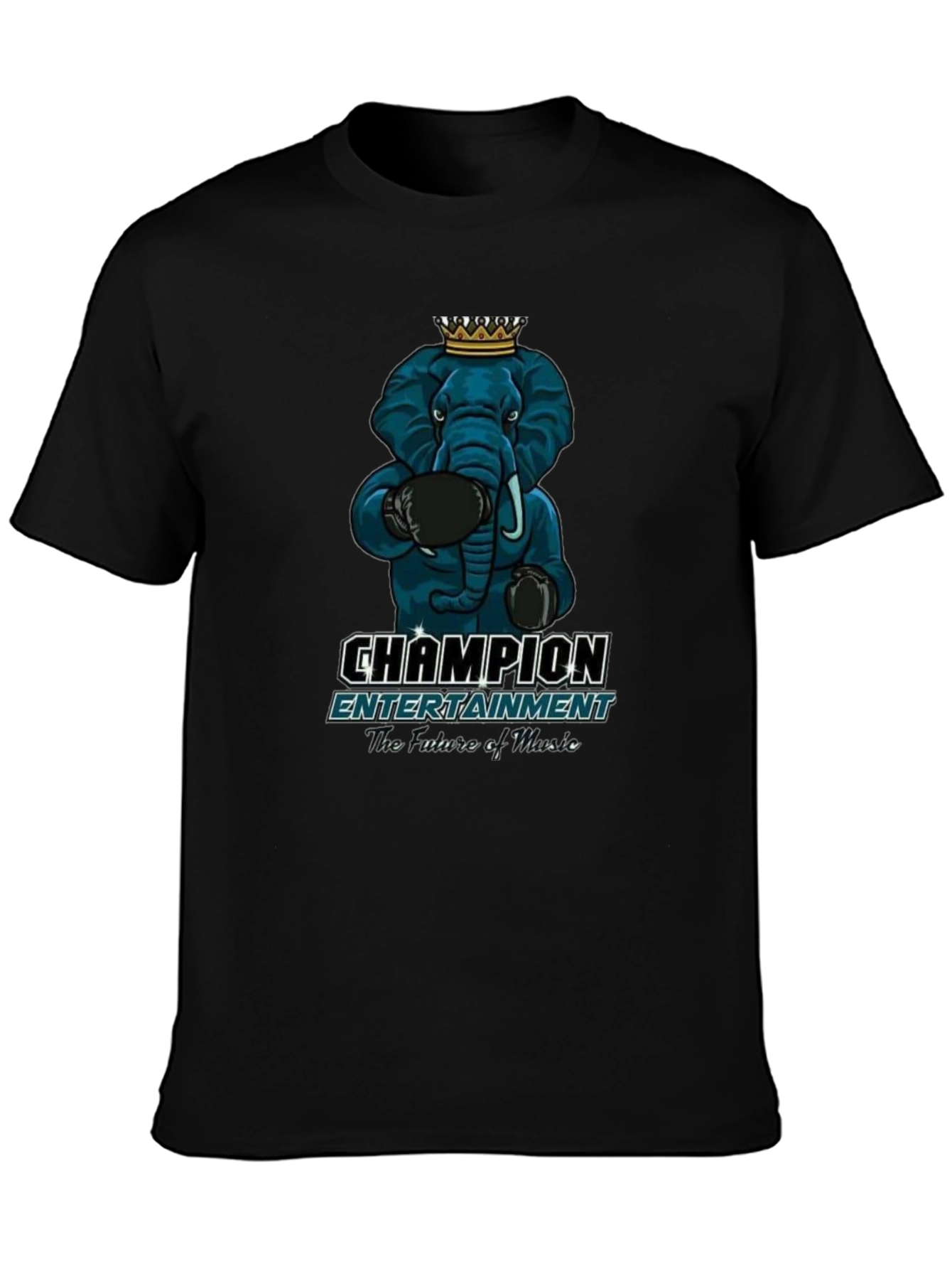 Black Champion Entertainment Elephant Boxing T-Shirt view 3