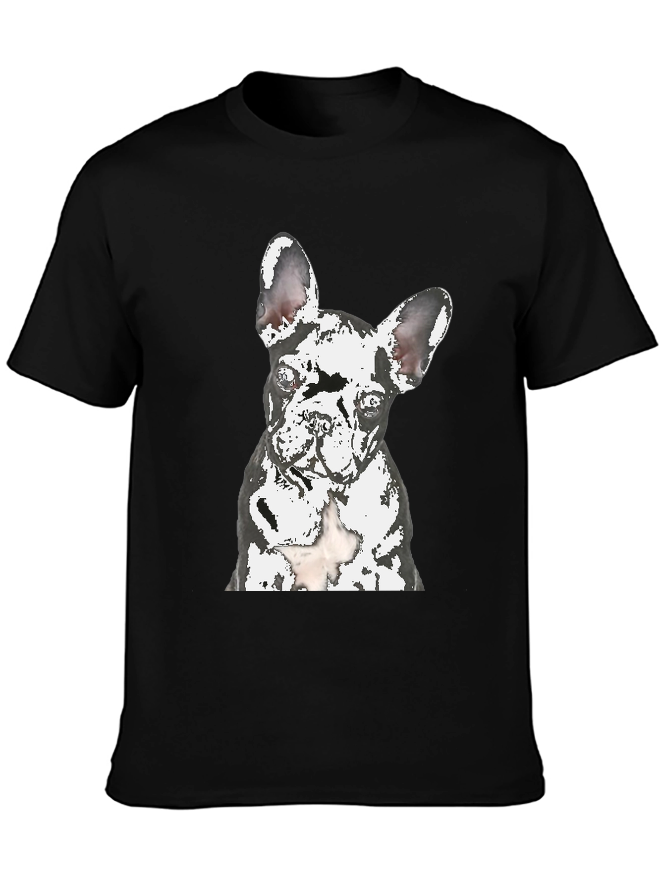 Black Dog Graphic T-Shirt - Modern Crew Neck Tee view 3