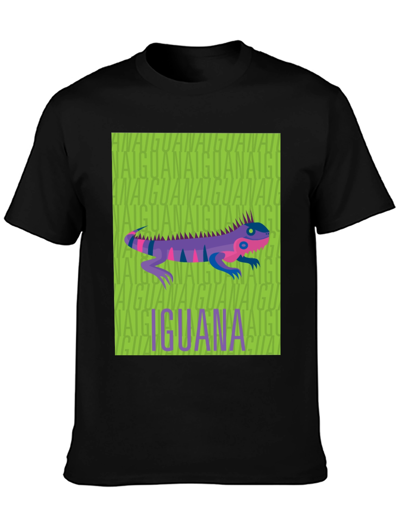 Black Iguana Graphic Print Black T-Shirt view 3