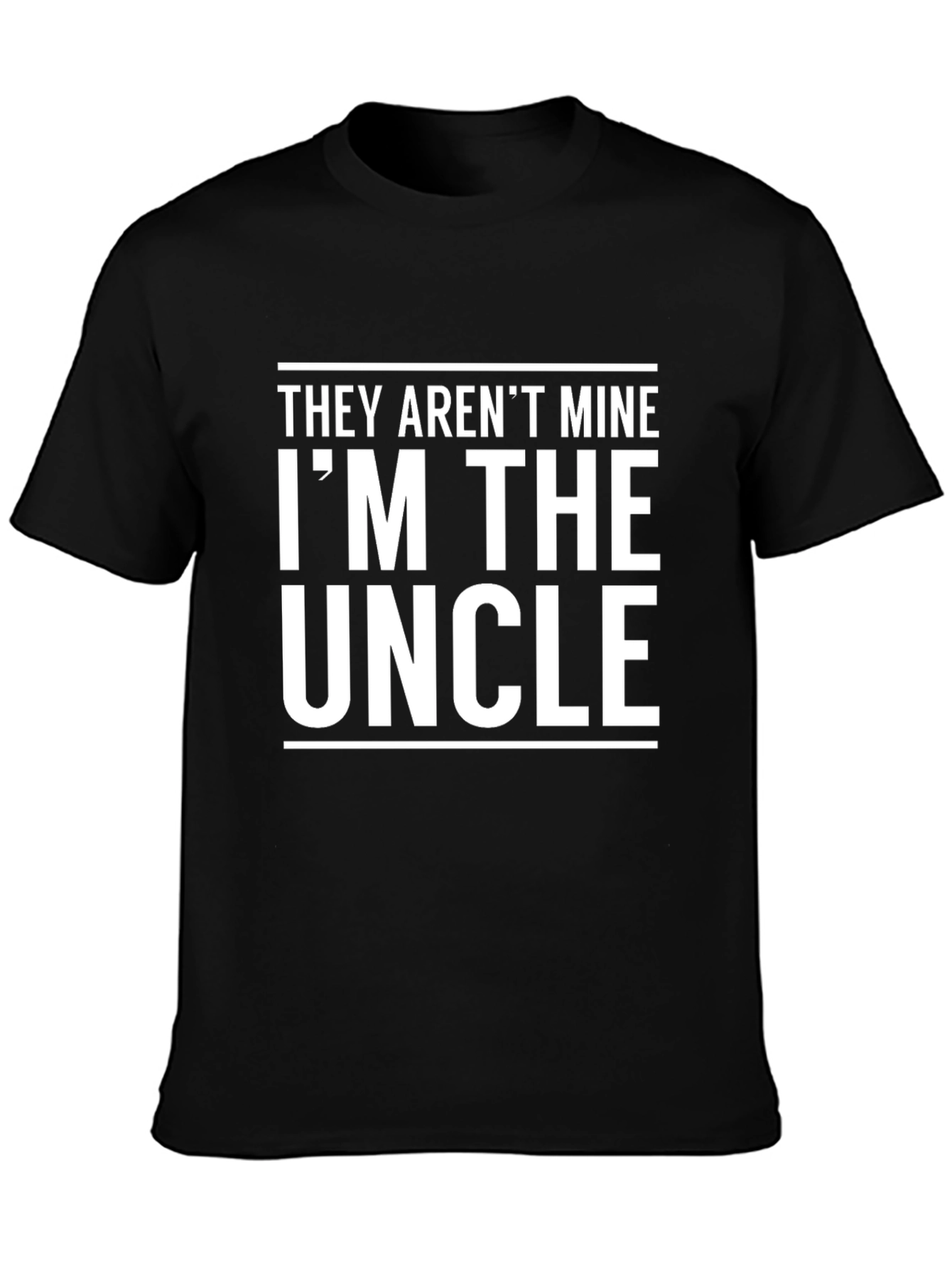 Black I'm The Uncle T-Shirt, Funny Uncle Shirt view 3