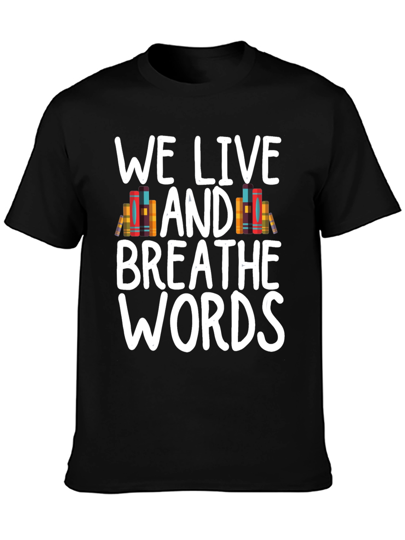 Black Book Lover T-Shirt - We Live and Breathe Words view 3
