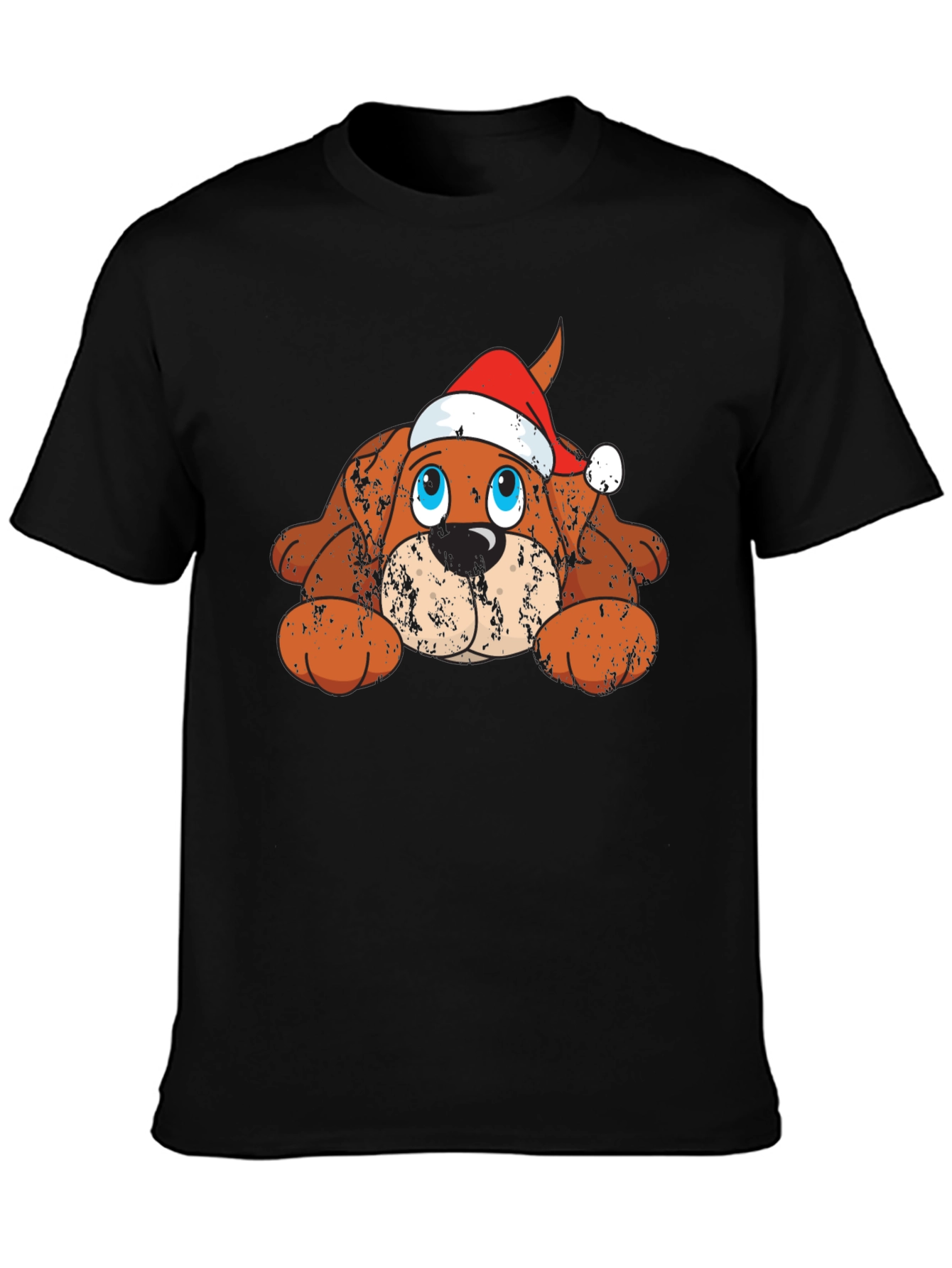 Black Festive Dog Graphic Tee view 3